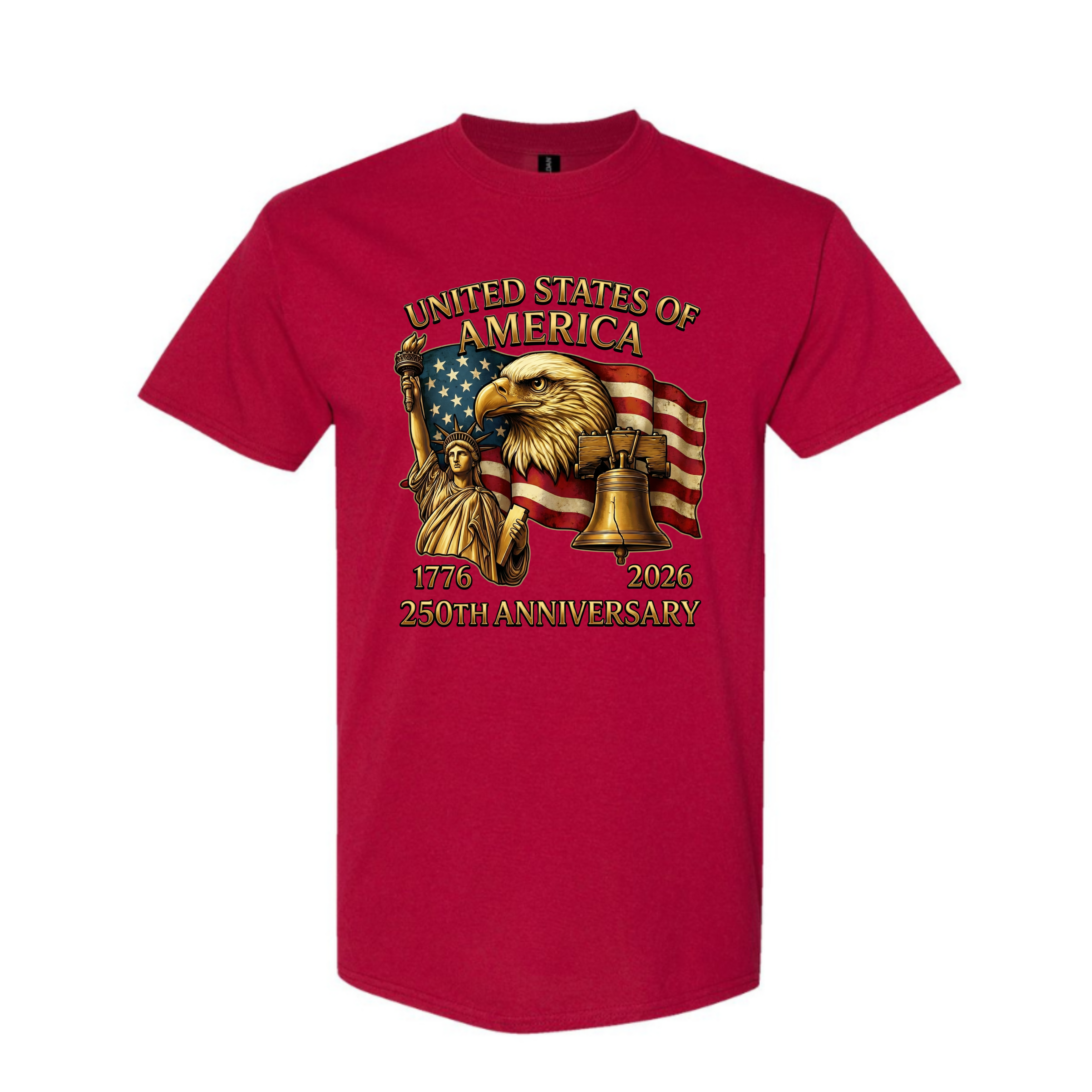 250th Anniversary America T-Shirt – 1776–2026 Patriotic Eagle Design. America 250