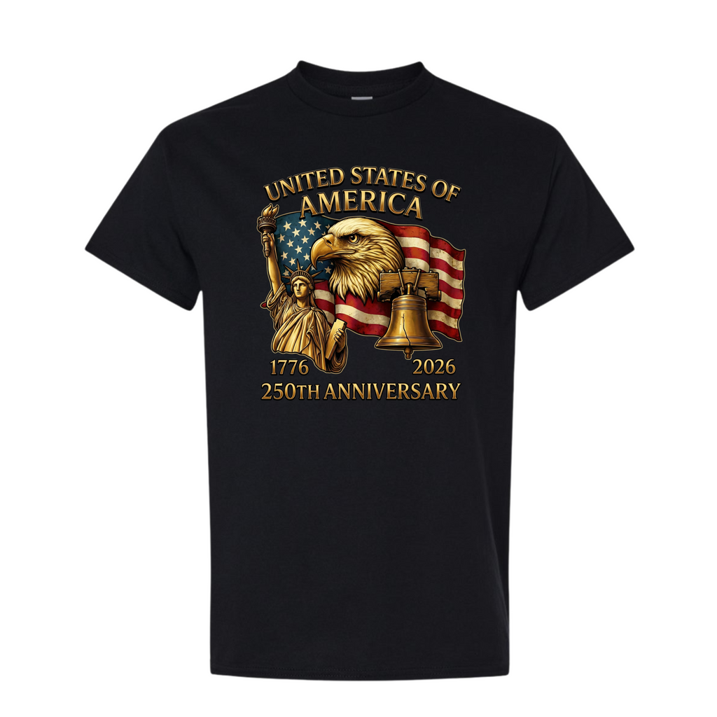 250th Anniversary America T-Shirt – 1776–2026 Patriotic Eagle Design. America 250