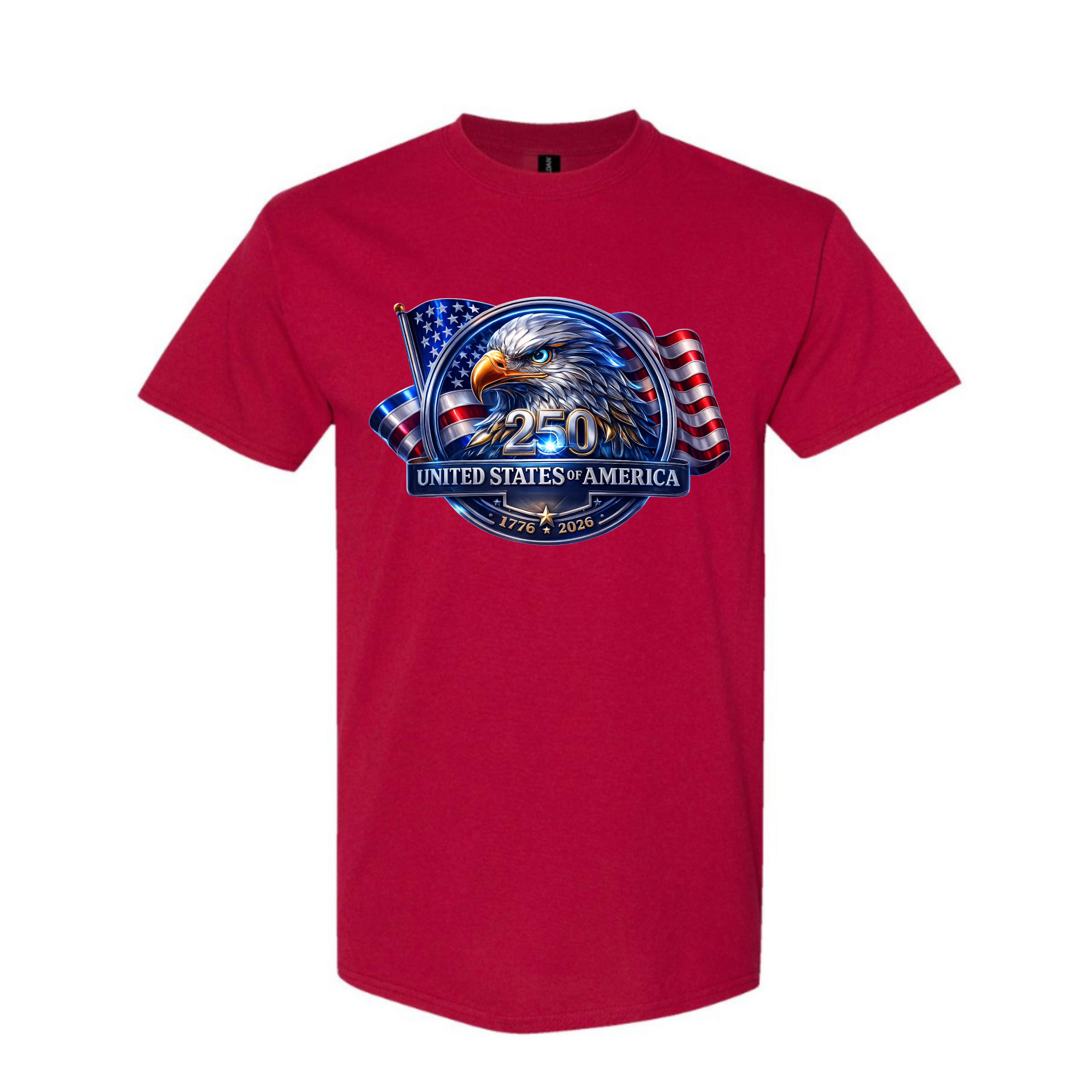 America 250 Shirt 1776–2026 | Modern Patriotic Eagle Badge USA 250 Independence Day T-Shirt