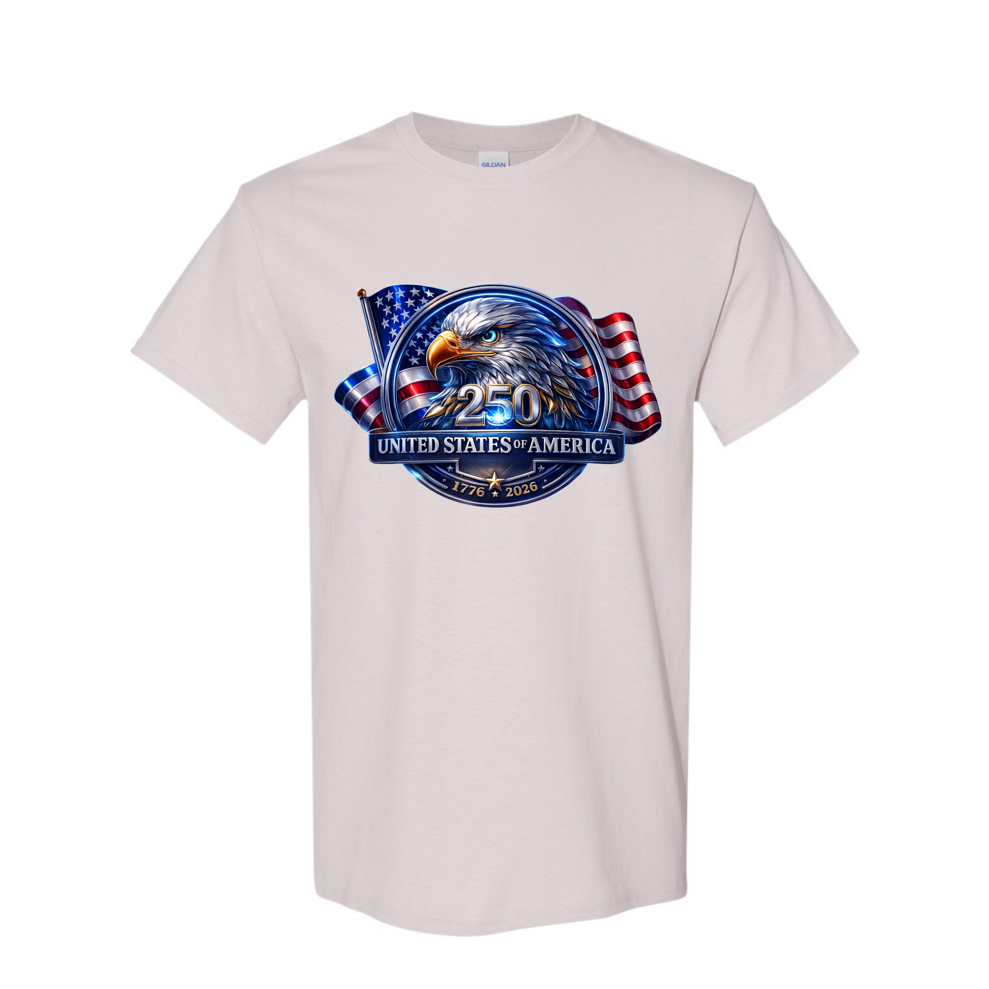 America 250 Shirt 1776–2026 | Modern Patriotic Eagle Badge USA 250 Independence Day T-Shirt