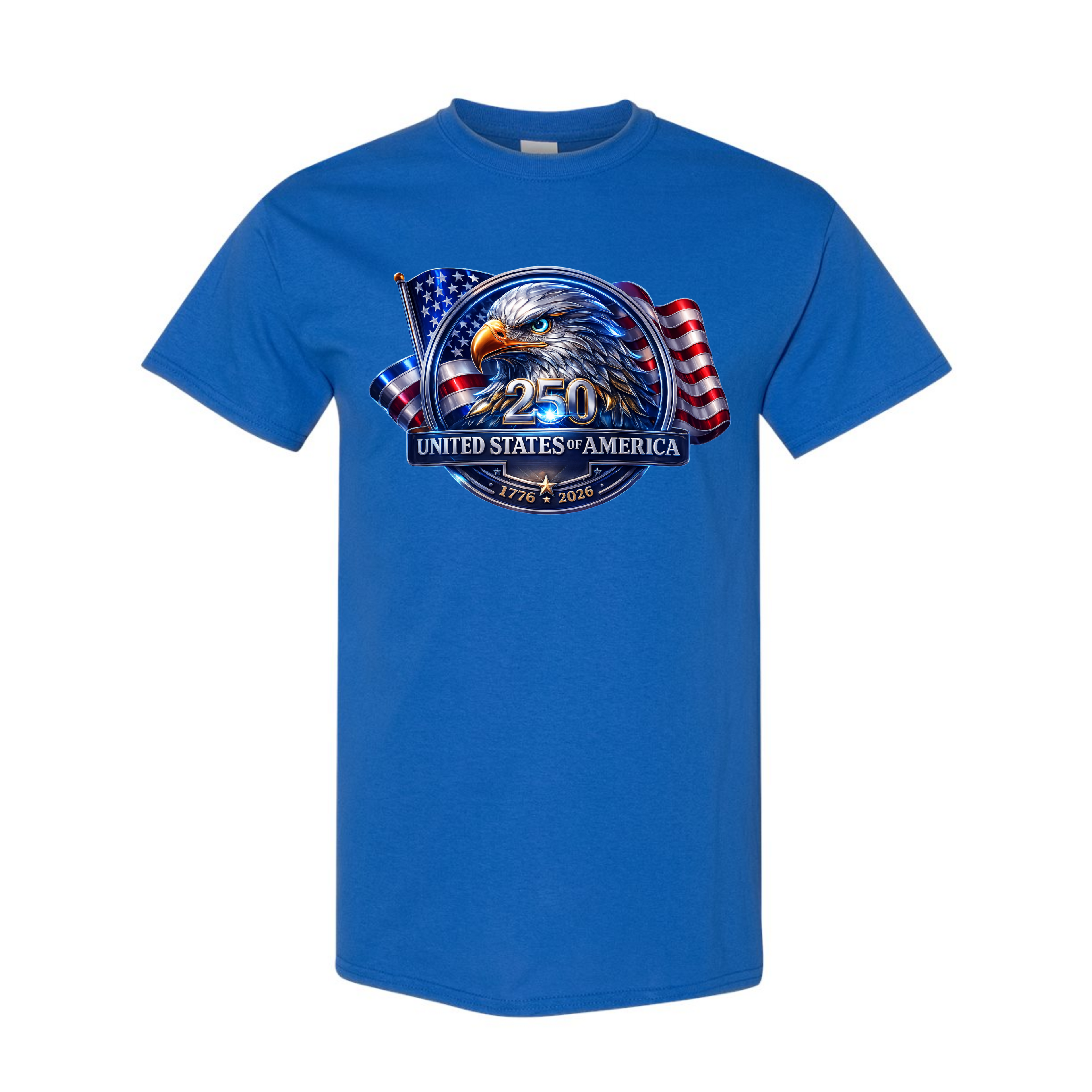 America 250 Shirt 1776–2026 | Modern Patriotic Eagle Badge USA 250 Independence Day T-Shirt