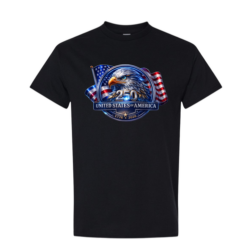America 250 Shirt 1776–2026 | Modern Patriotic Eagle Badge USA 250 Independence Day T-Shirt