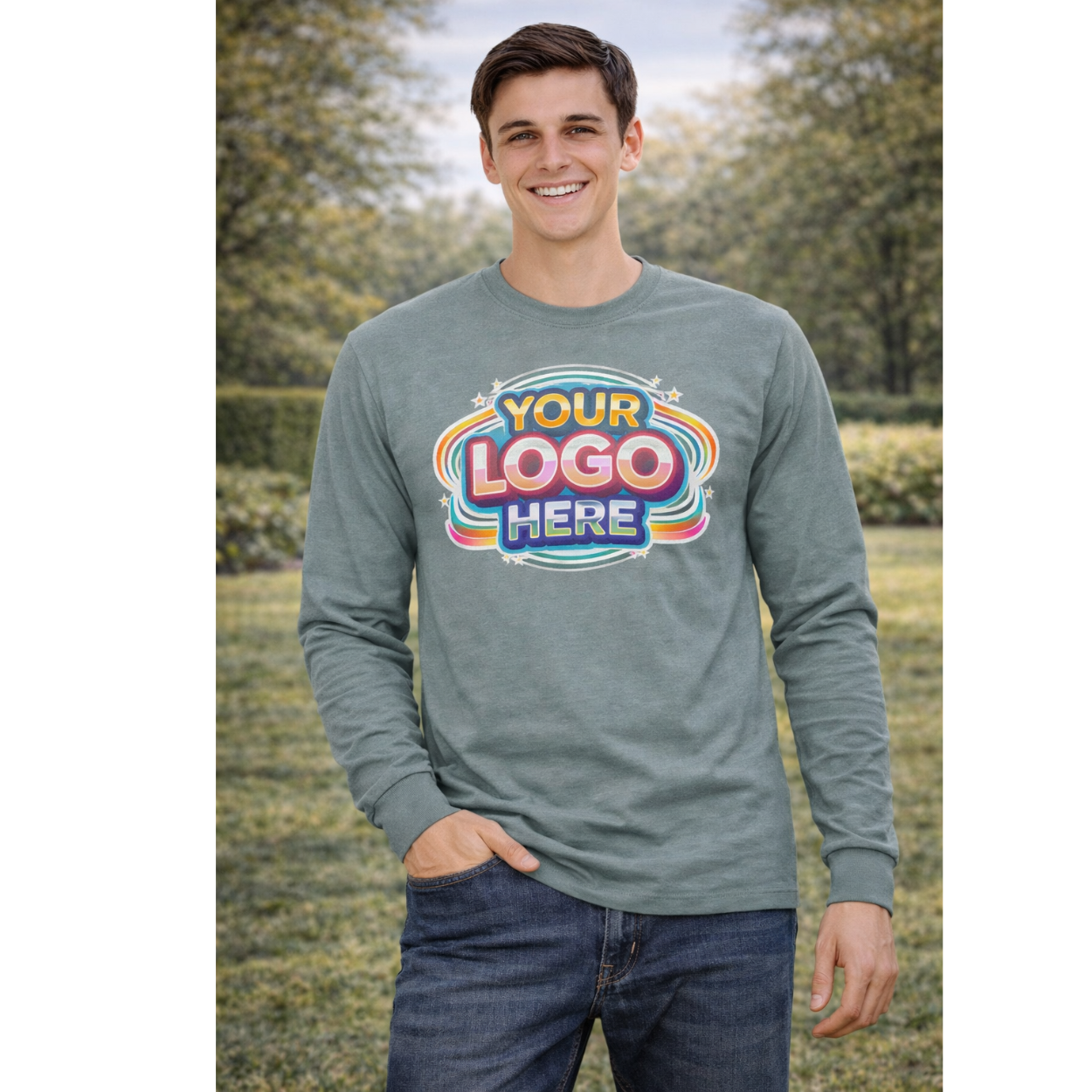 Bella+Canvas -Custom Screen-Printed Long Sleeve Tee - 3501