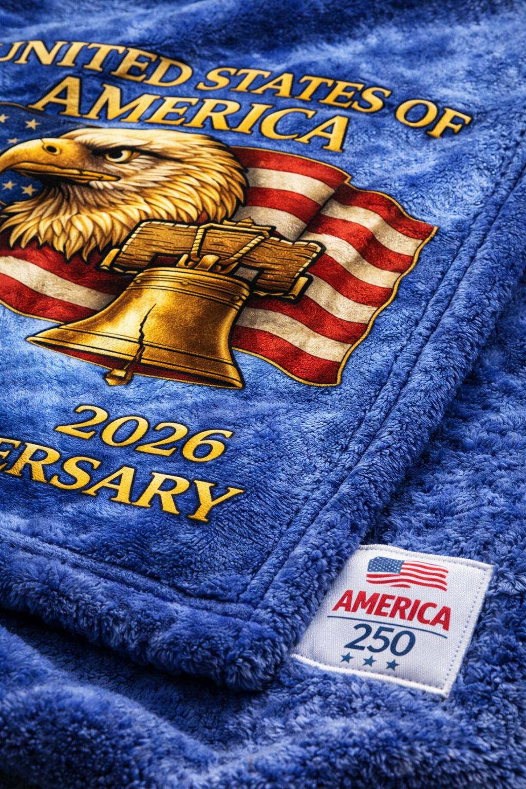 America 250 Minky Blanket – Celebrate America’s Spirit (1776–2026)