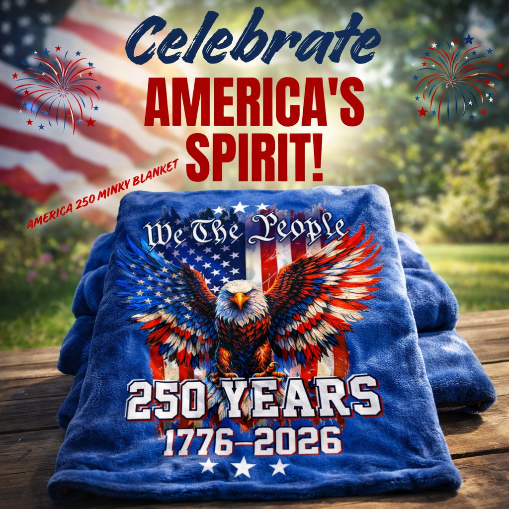 America 250th Anniversary Patriotic Eagle Throw | USA 1776–2026 Home Decor