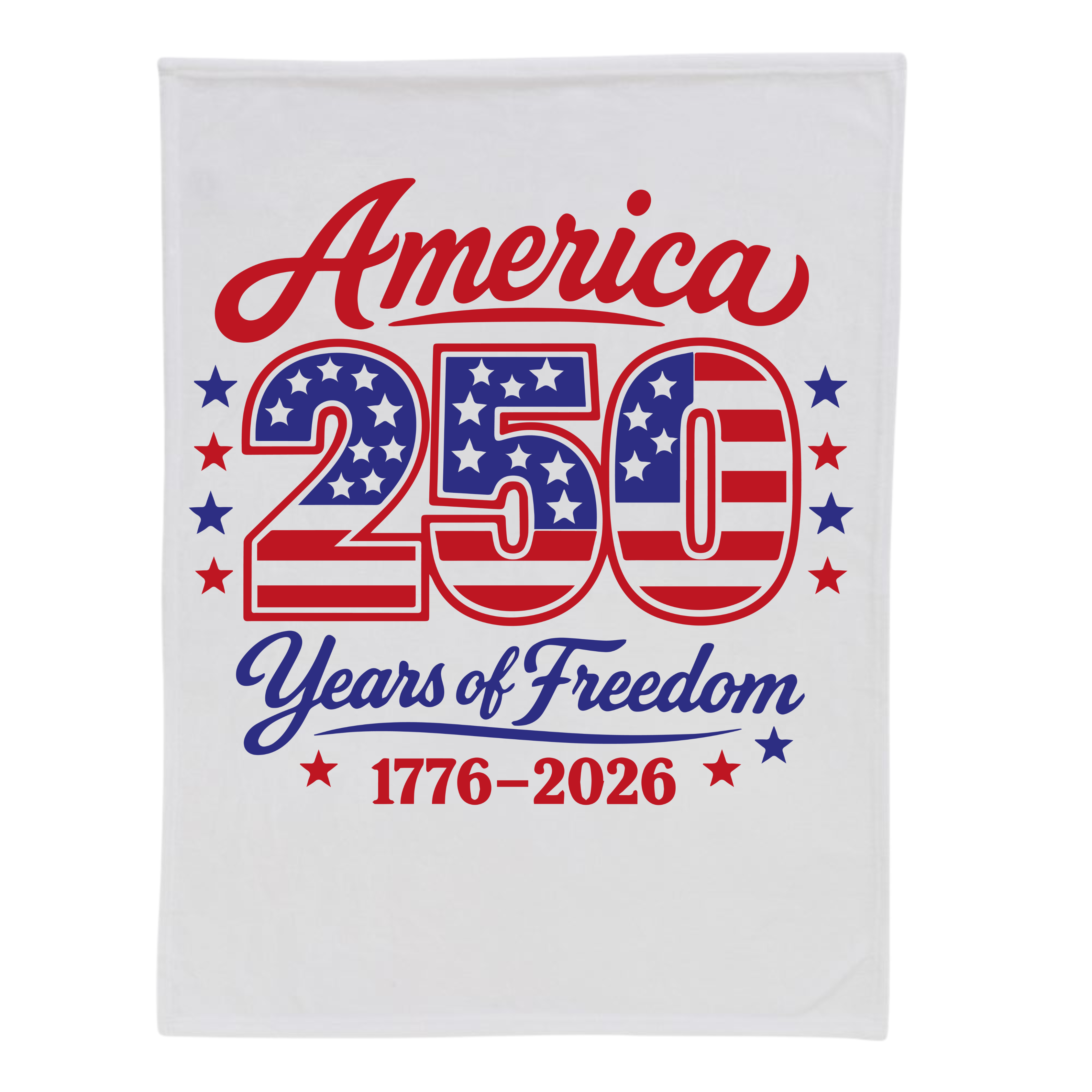 America 250 Patriotic Minky Throw, USA 1776–2026 Freedom Anniversary Gift