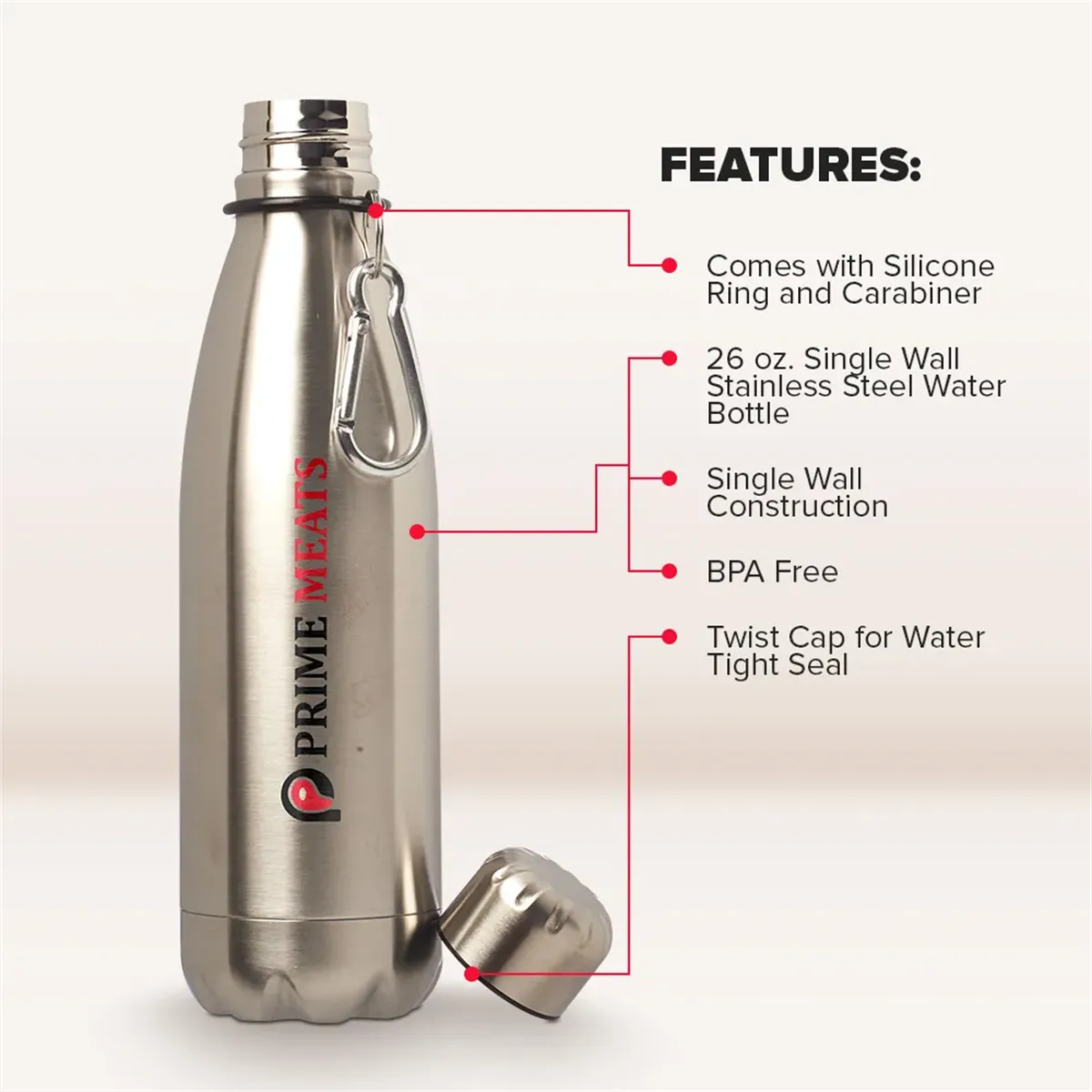 26 oz. Custom Printed Bullet Sports Water Bottle