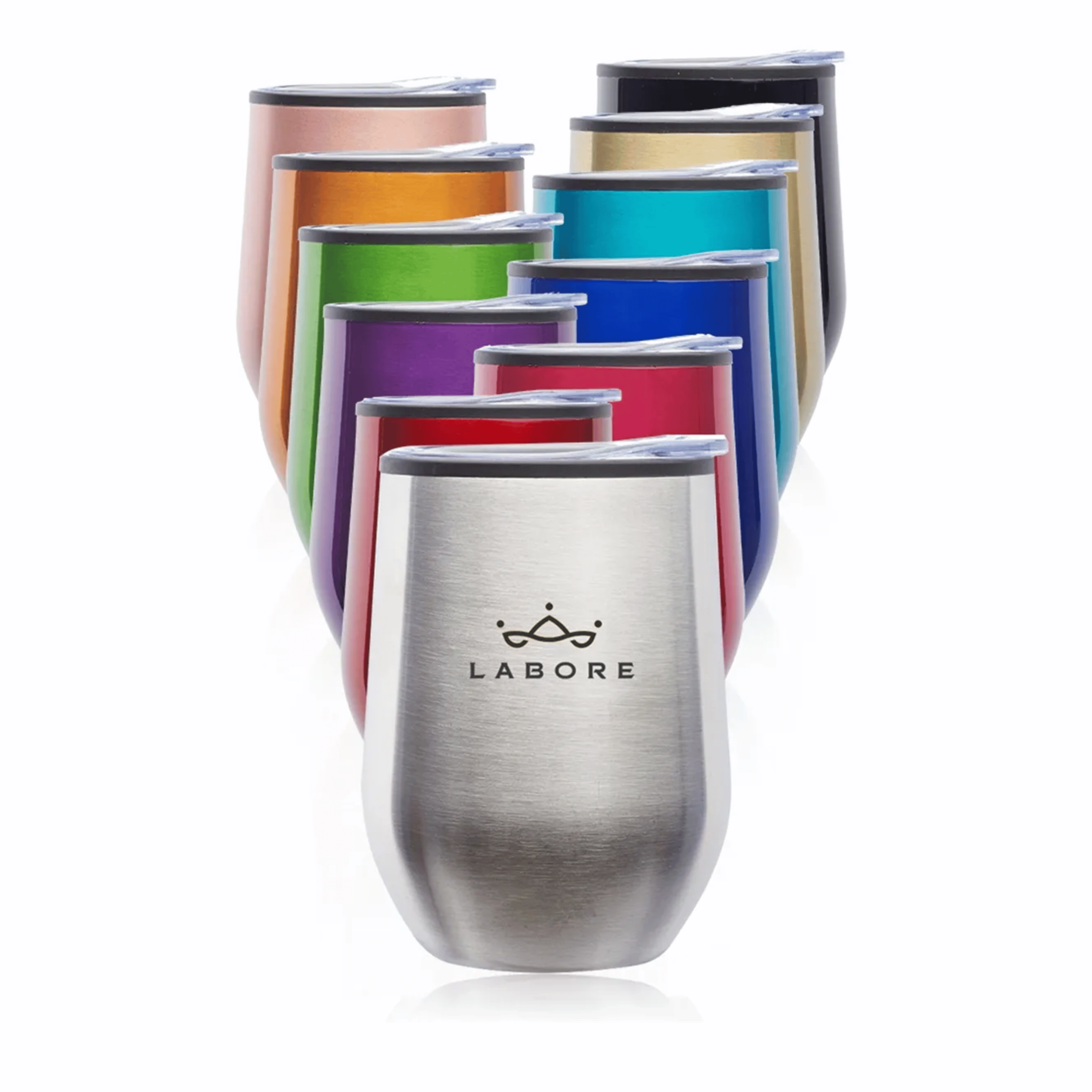 12 oz. Shelby Stemless Wine Glass with lid