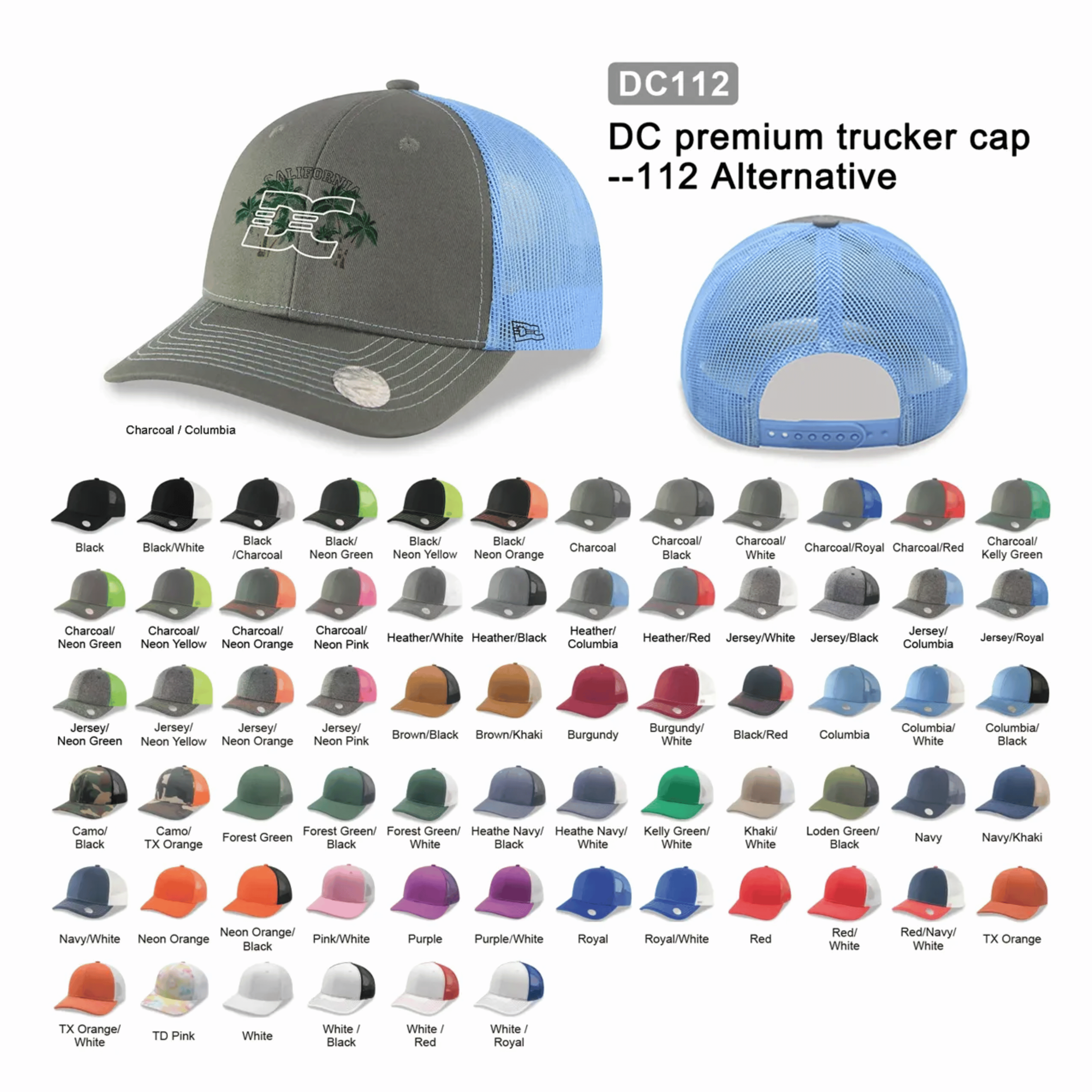 6 Panel Premier 112 Trucker Cap