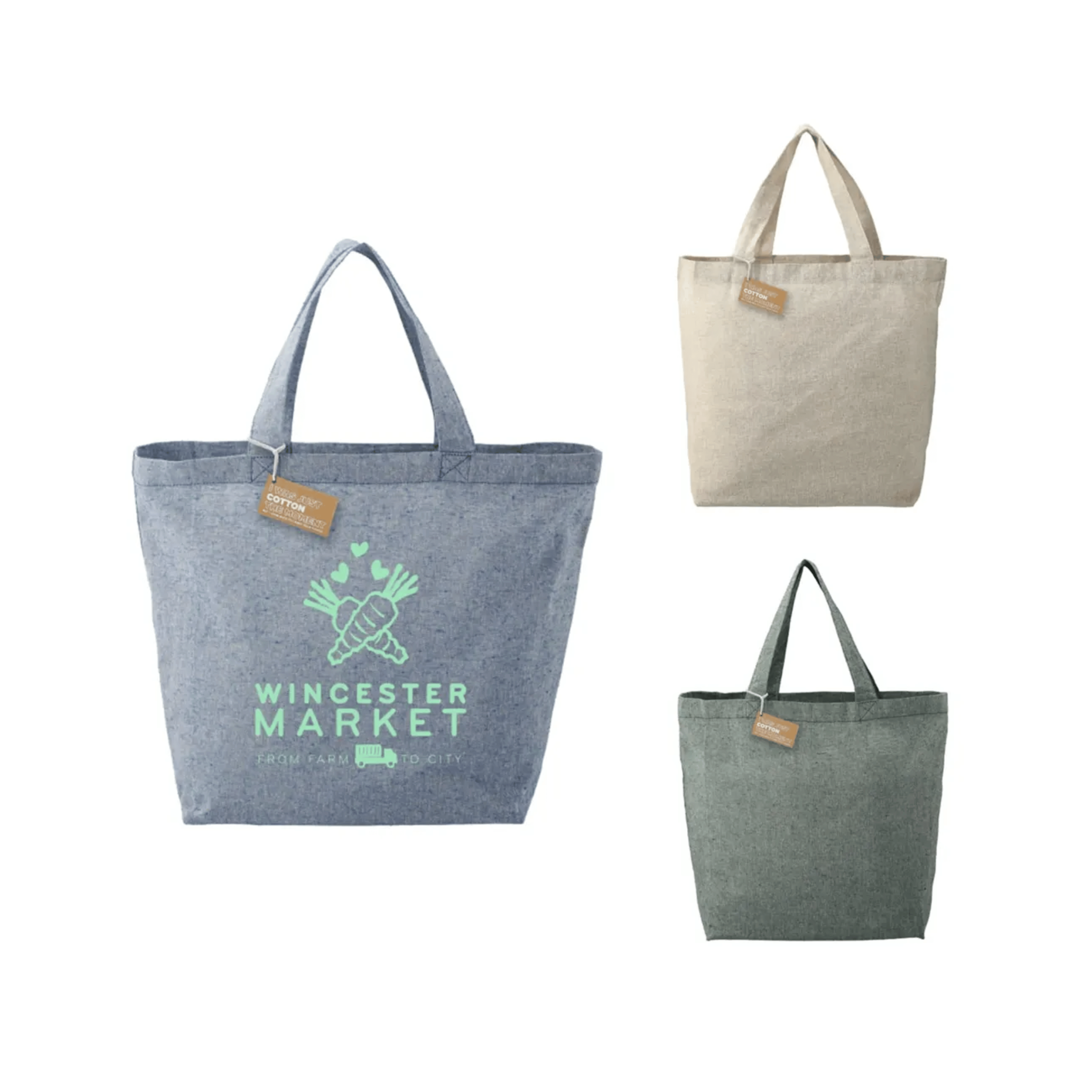 Recycled 5oz Cotton Twill Grocery Tote