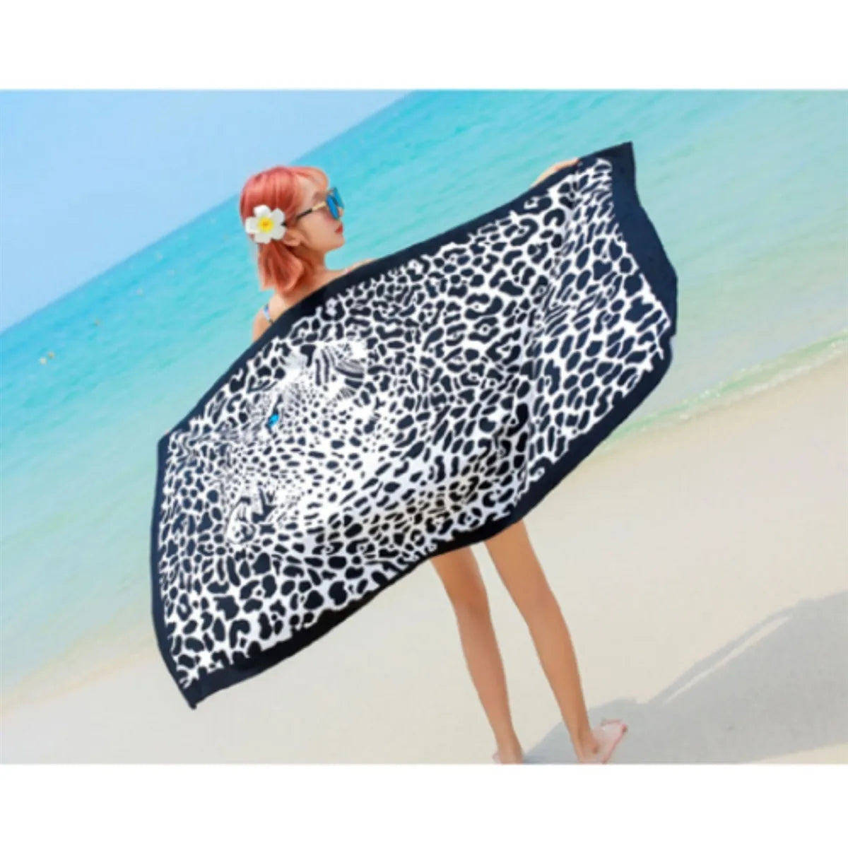 Custom Logo 25" x 50" Eco-Friendly Microfiber Beach Towel