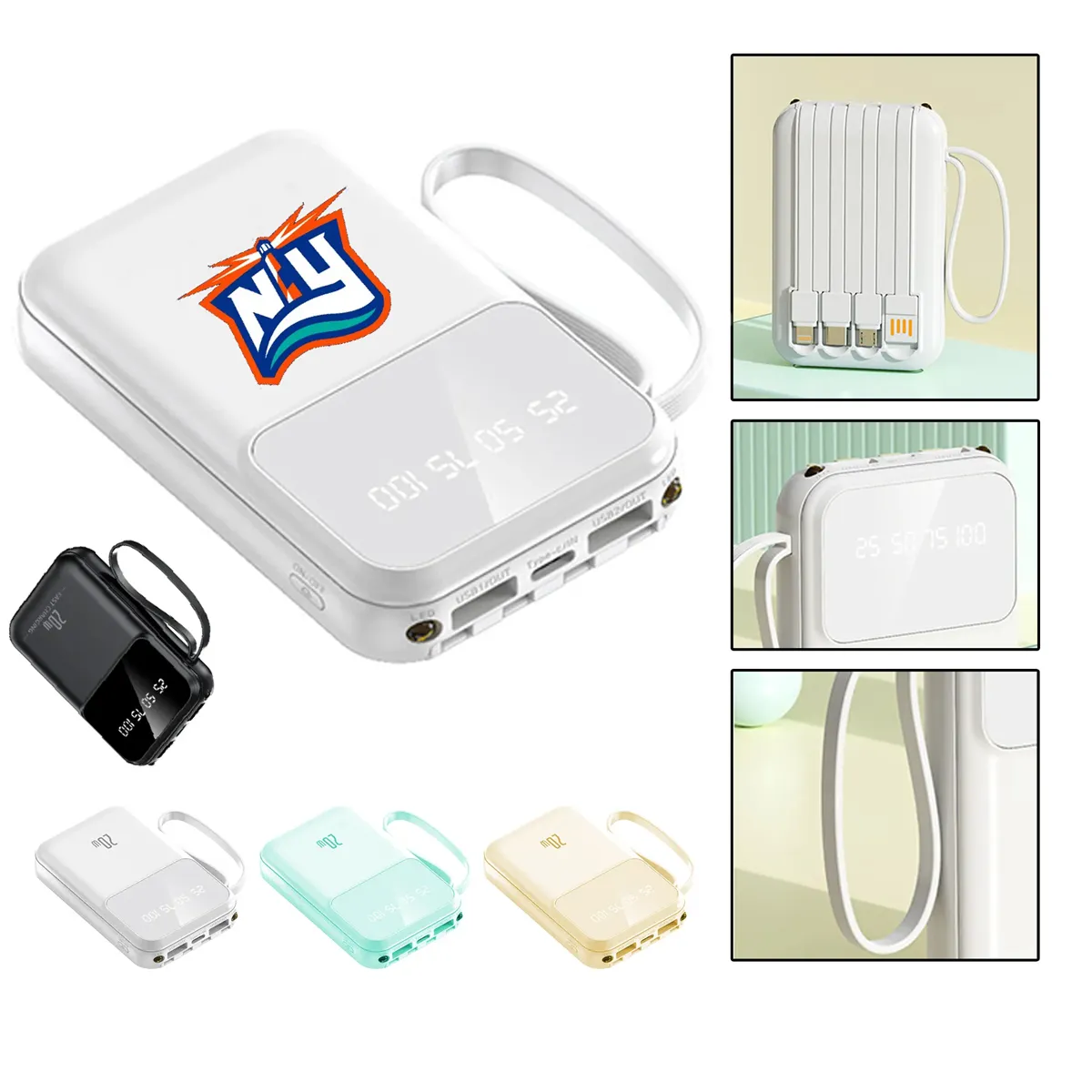 Customized Logo Built In Charging Cable Mobile Power Gift