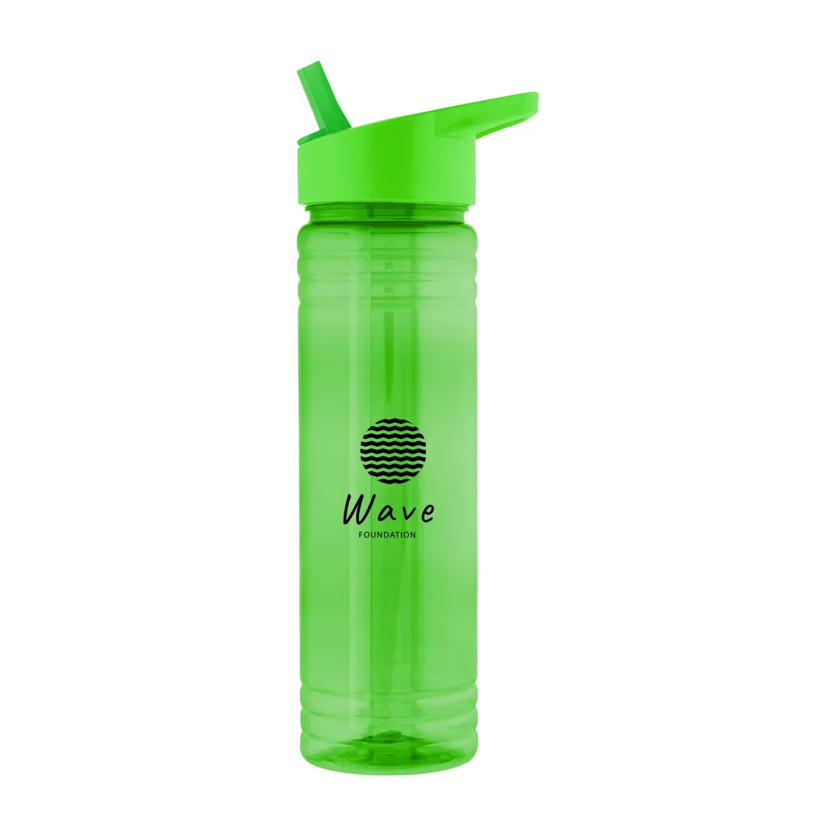 24 oz. Custom rPET Sports Water Bottle with Straw