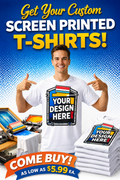 Gildan -Custom Screen-Printed White T-Shirt -G5000. As low as $5.99 ea.