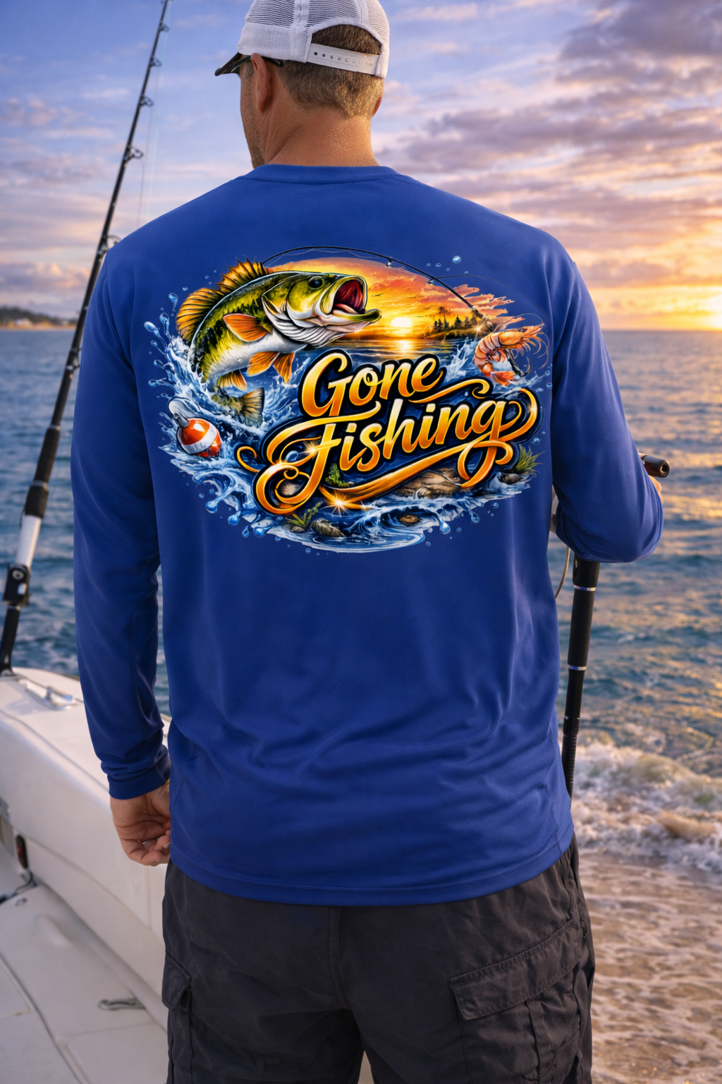 Long Sleeve Performance Fishing Shirt-Gone Fishing
