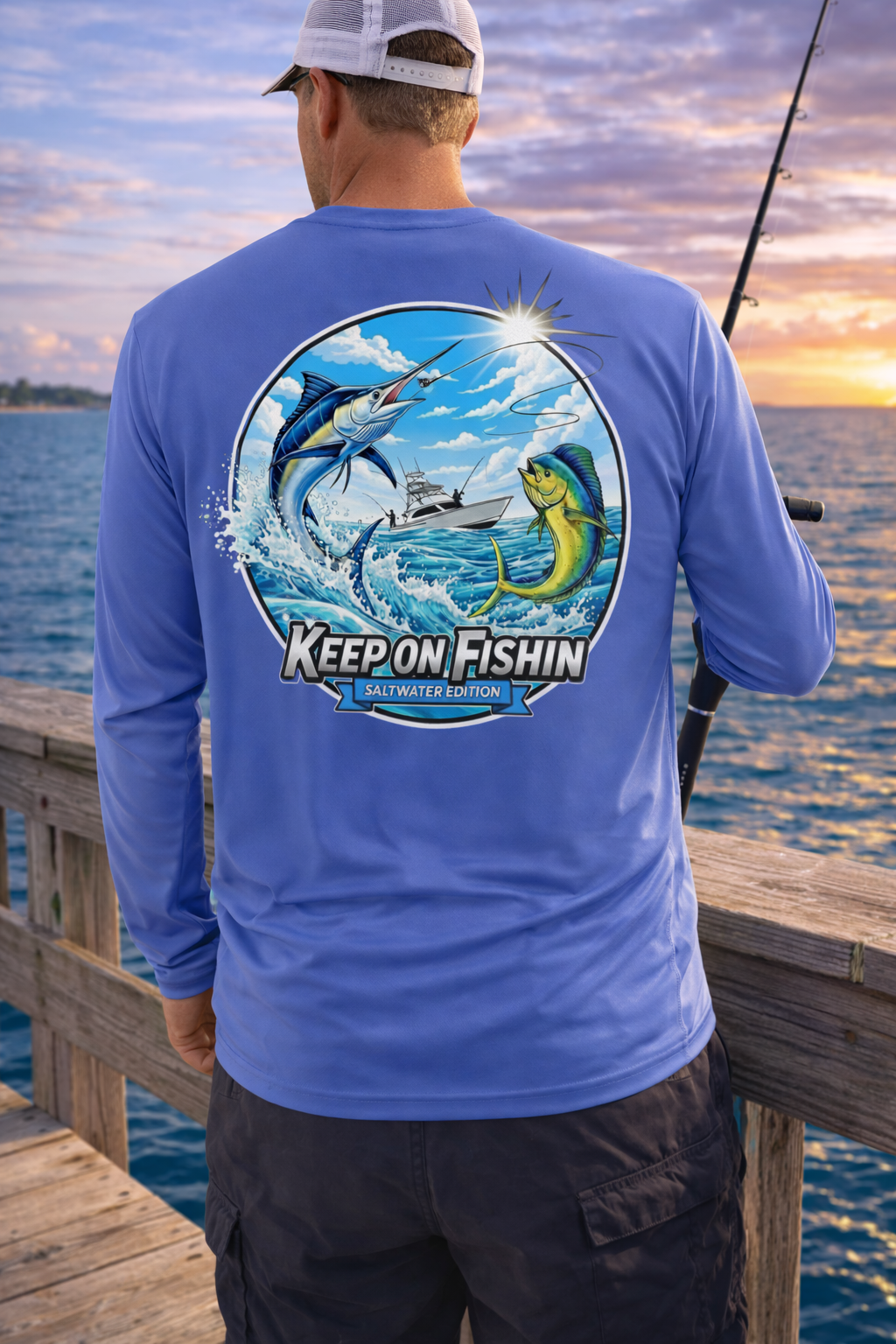 Long Sleeve Performance Fishing Shirt-Keep on Fishin