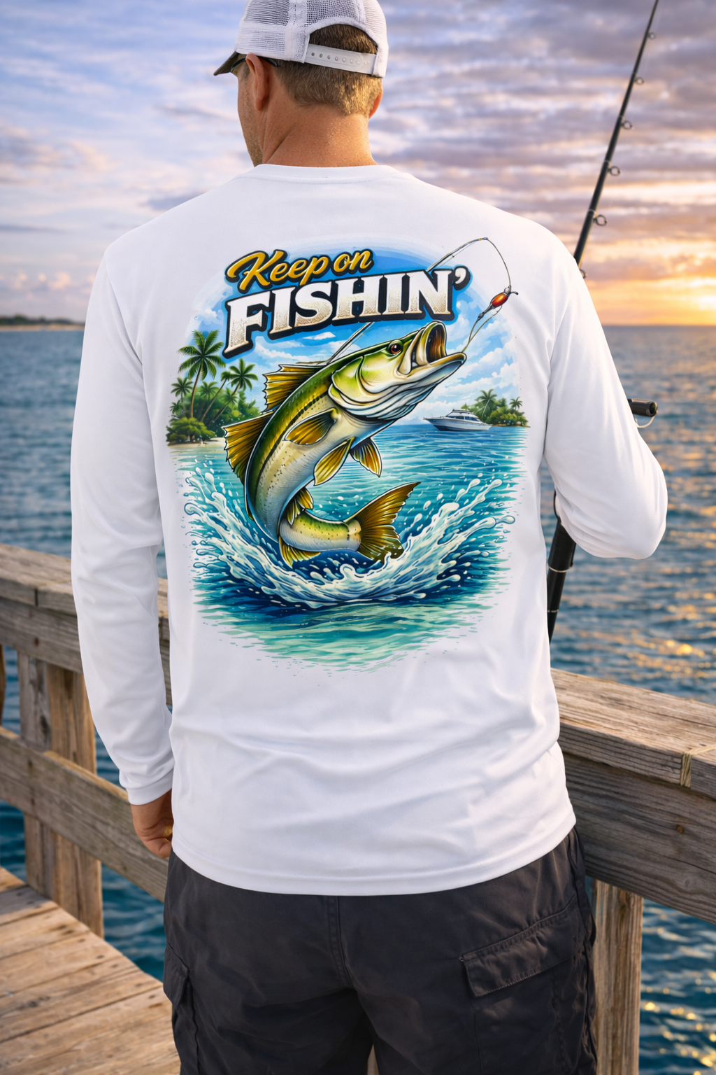 Long Sleeve Performance Fishing Shirt-Keep on Fishin 2