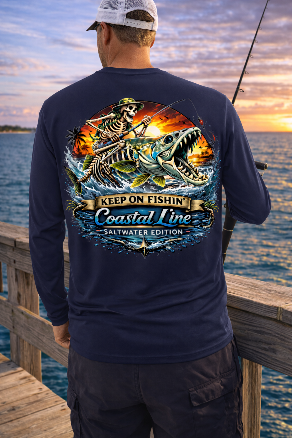 Long Sleeve Performance Fishing Shirt-Keep on Fishin 3