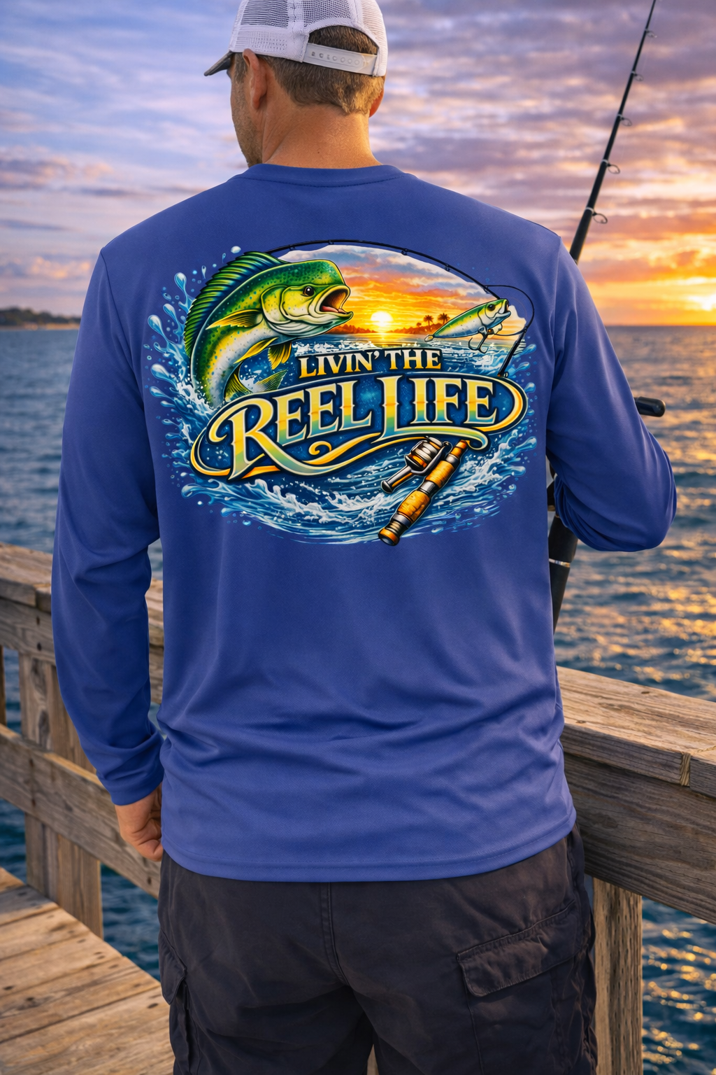 Long Sleeve Performance Fishing Shirt-Livin the Teel Life