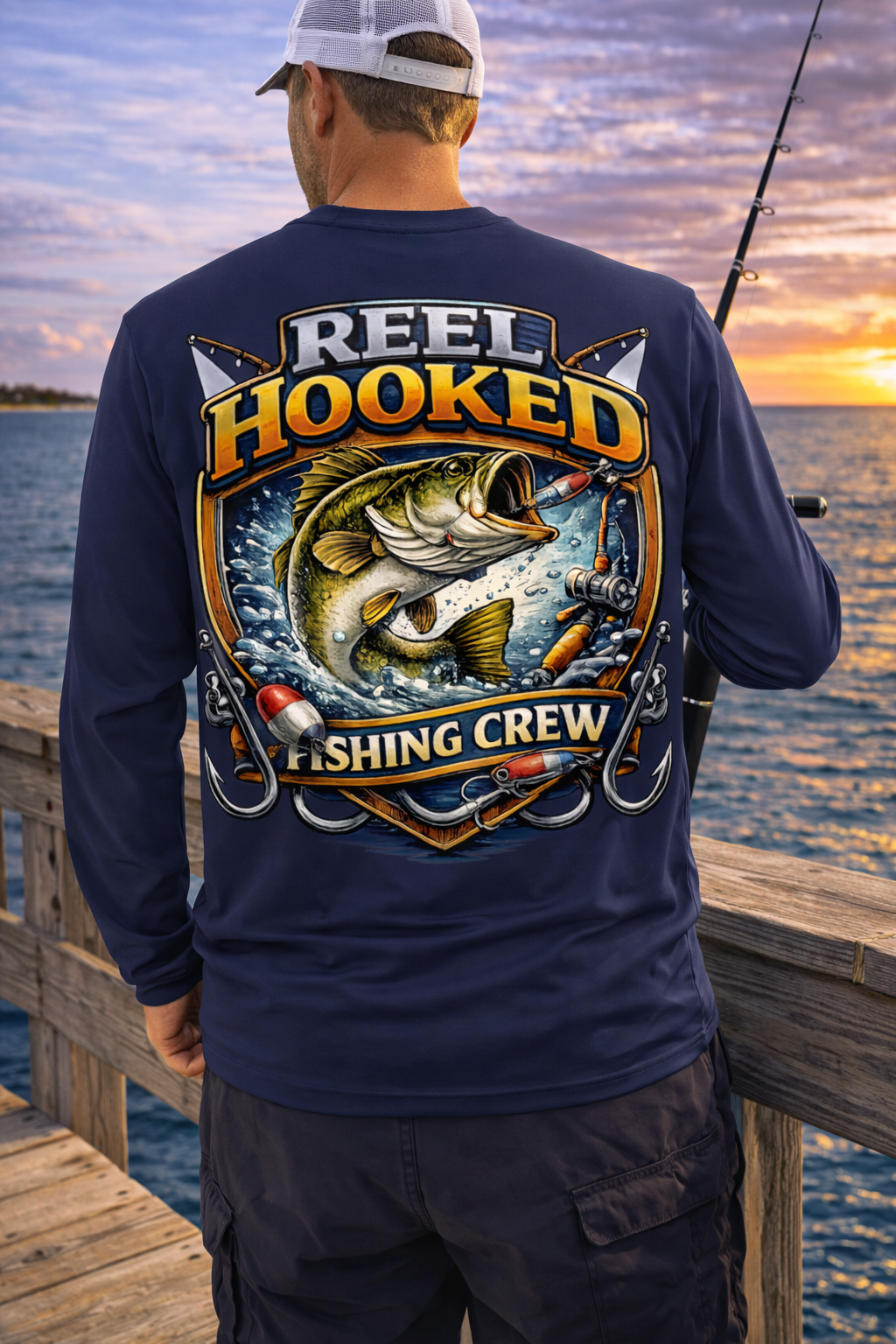 Long Sleeve Performance Fishing Shirt-Reel Hooked