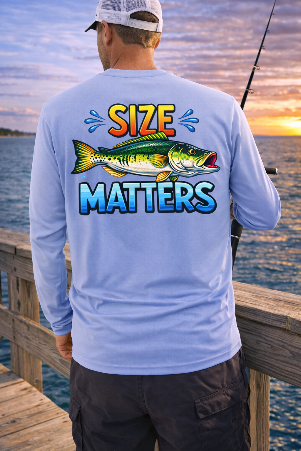 Long Sleeve Performance Fishing Shirt-Size Matters