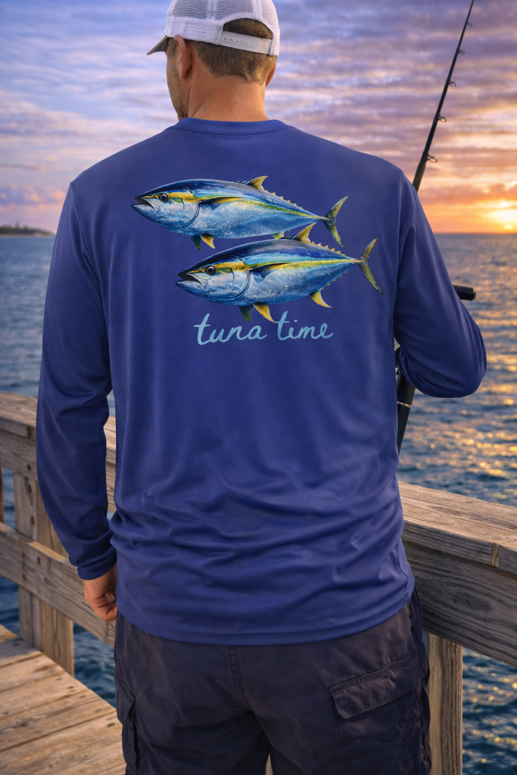 Long Sleeve Performance Fishing Shirt-Tuna Time