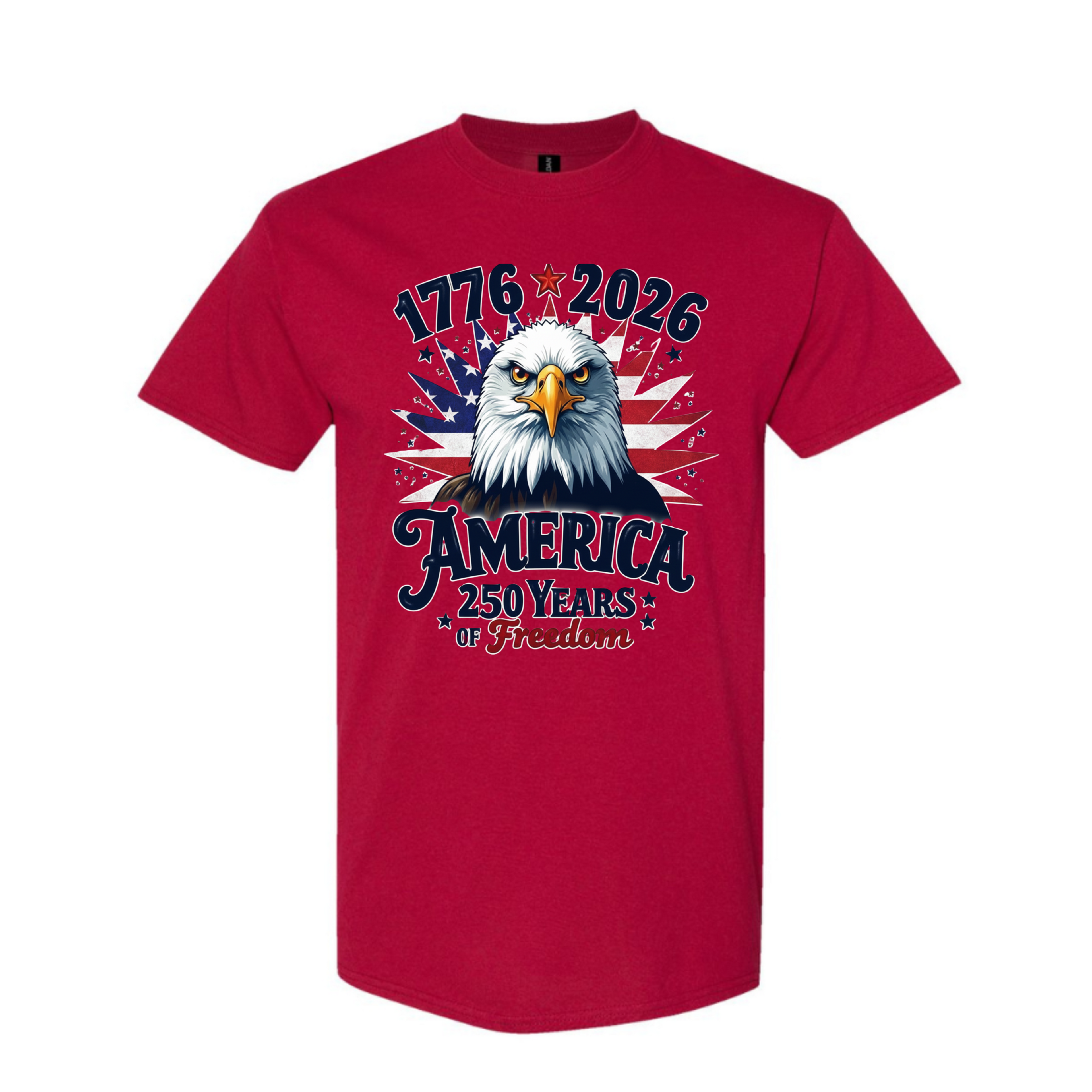 America 250 T-Shirt – Patriotic Eagle, 250 Years of Freedom