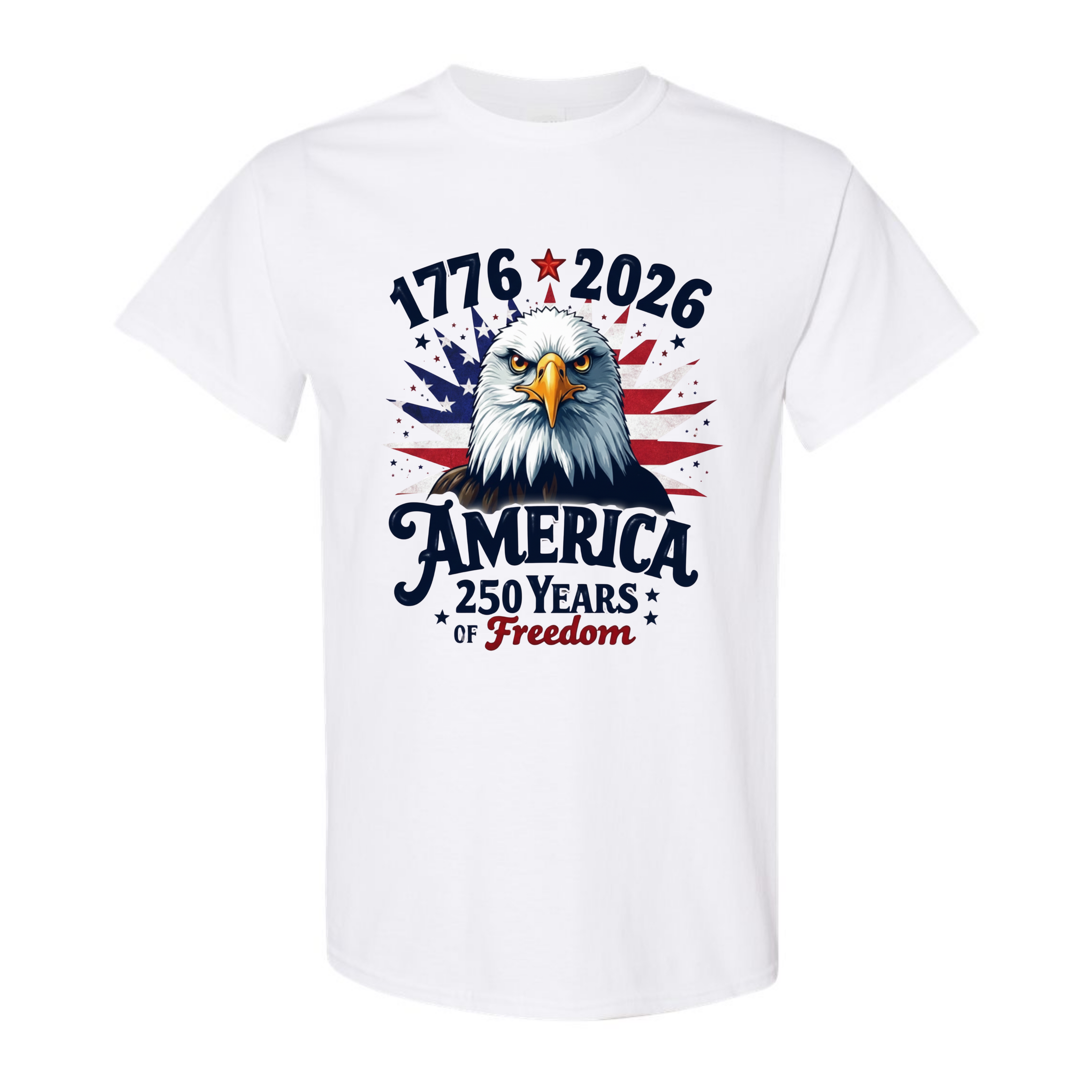 America 250 T-Shirt – Patriotic Eagle, 250 Years of Freedom