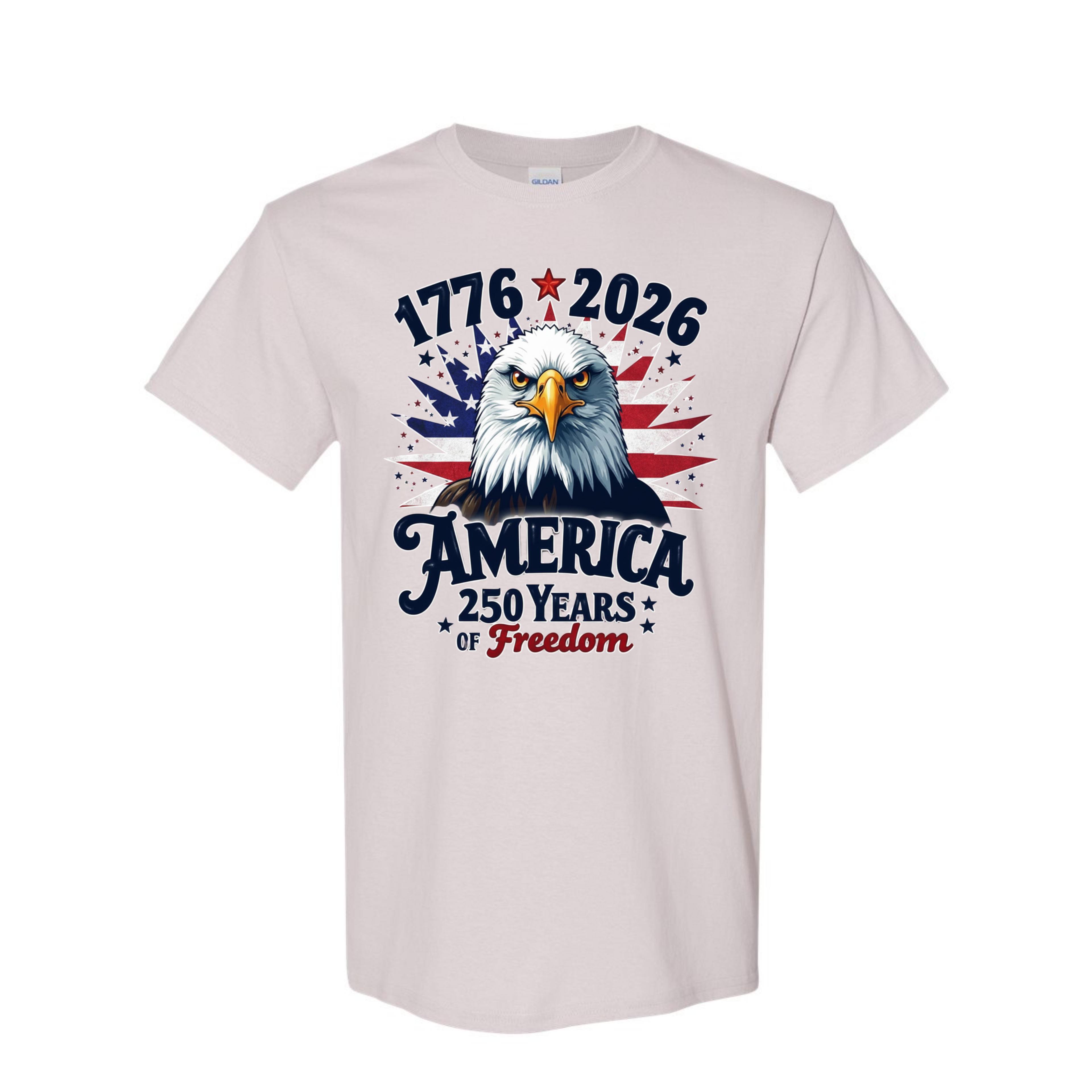 America 250 T-Shirt – Patriotic Eagle, 250 Years of Freedom