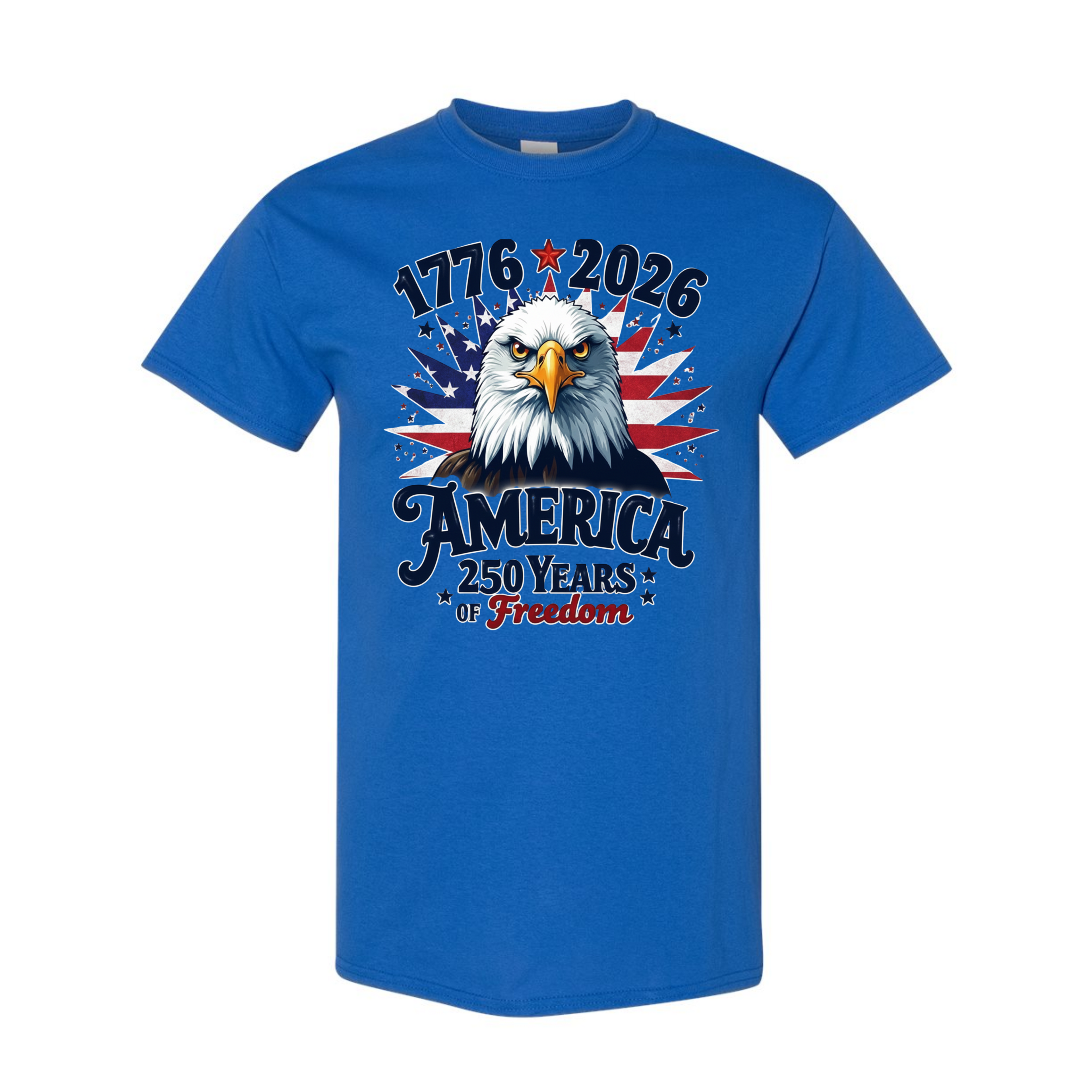America 250 T-Shirt – Patriotic Eagle, 250 Years of Freedom