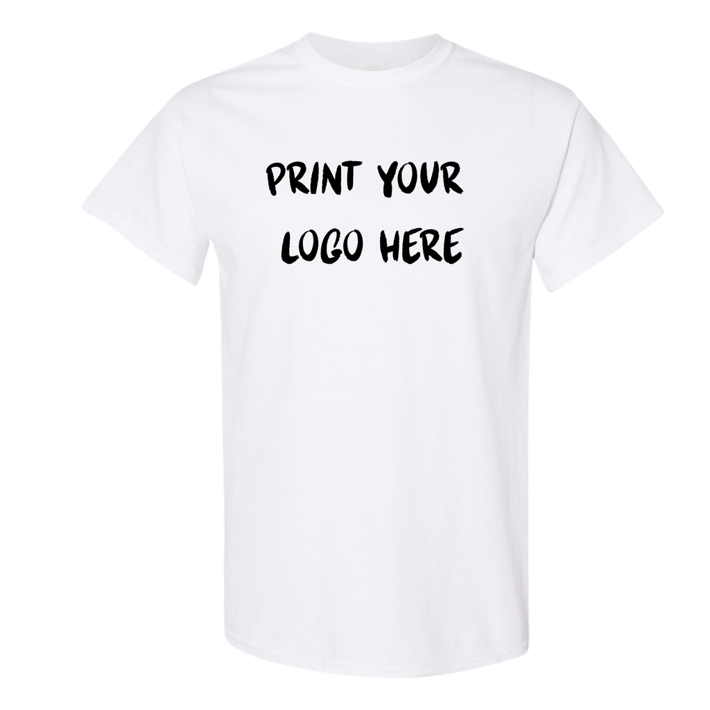 Gildan -Custom Screen-Printed White T-Shirt -G5000. As low as $5.99 ea.