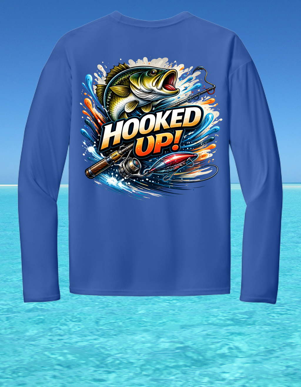 Long Sleeve Performance Fishing Shirt-Hooked Up