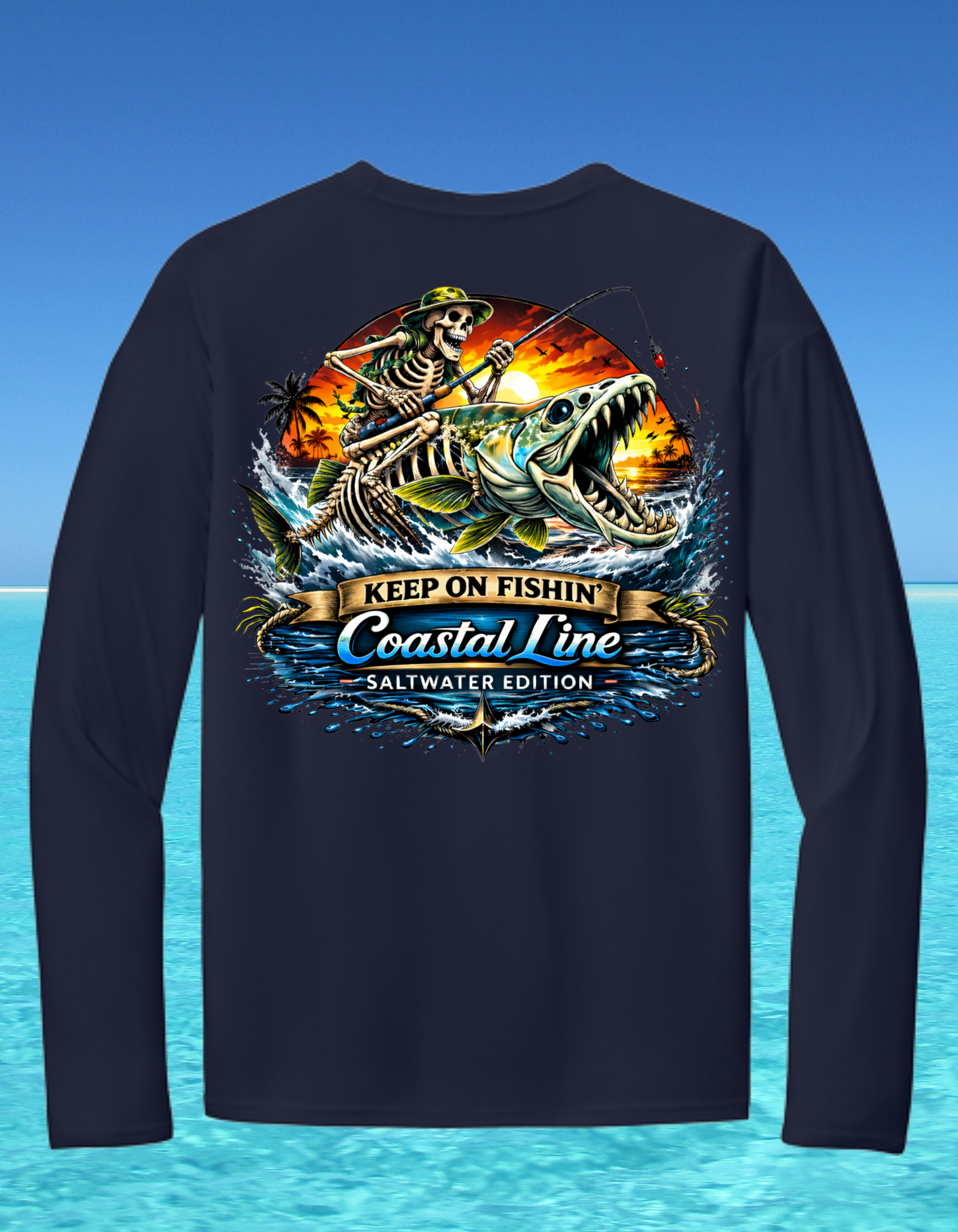Long Sleeve Performance Fishing Shirt-Keep on Fishin 3