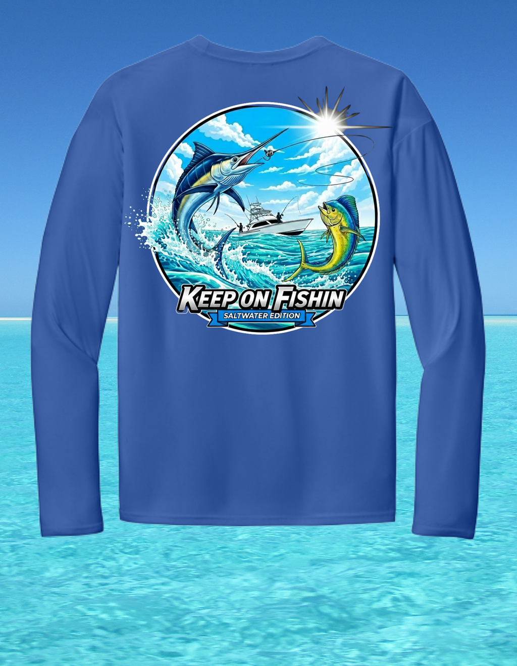 Long Sleeve Performance Fishing Shirt-Keep on Fishin