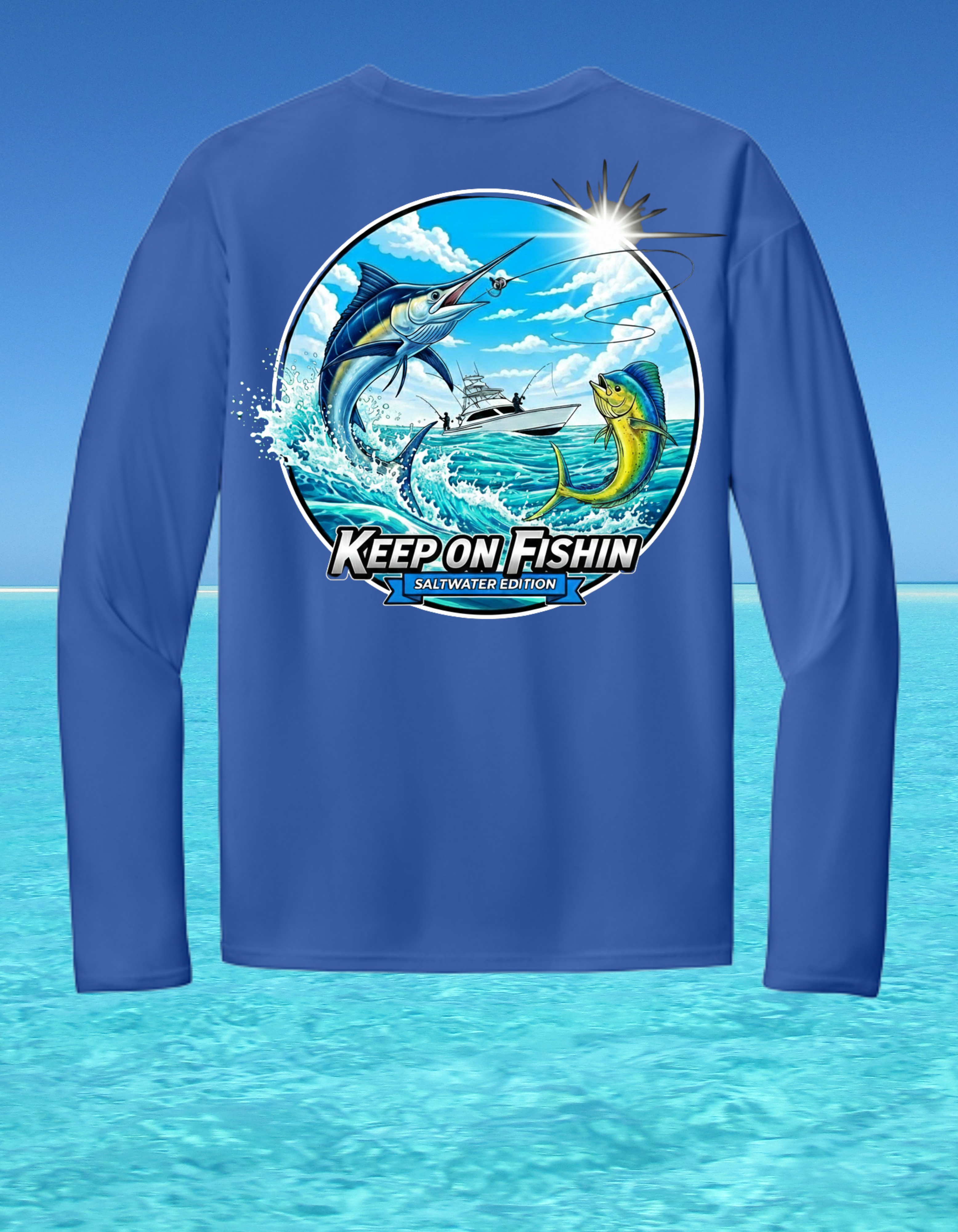 Long Sleeve Performance Fishing Shirt-Keep on Fishin