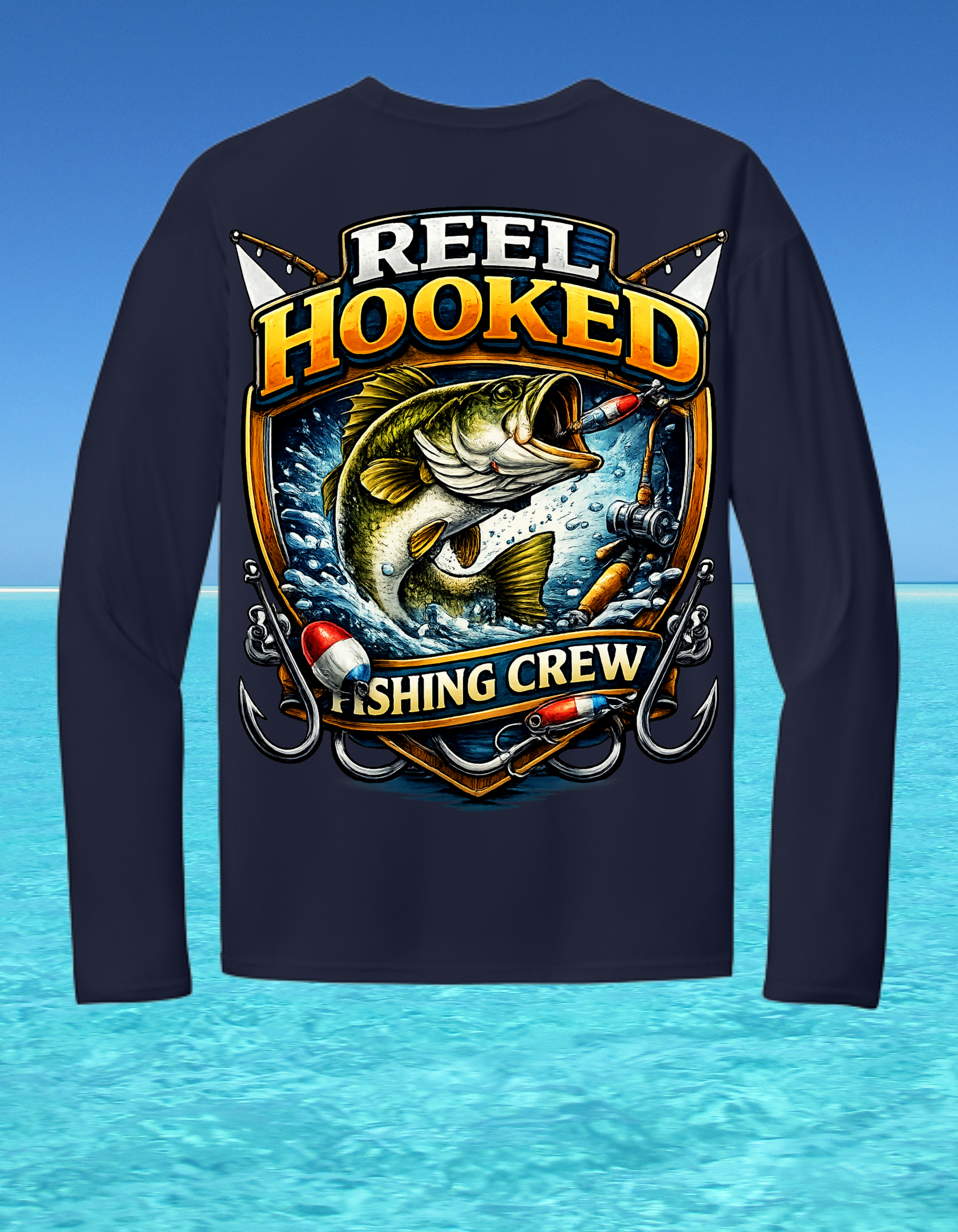 Long Sleeve Performance Fishing Shirt-Reel Hooked