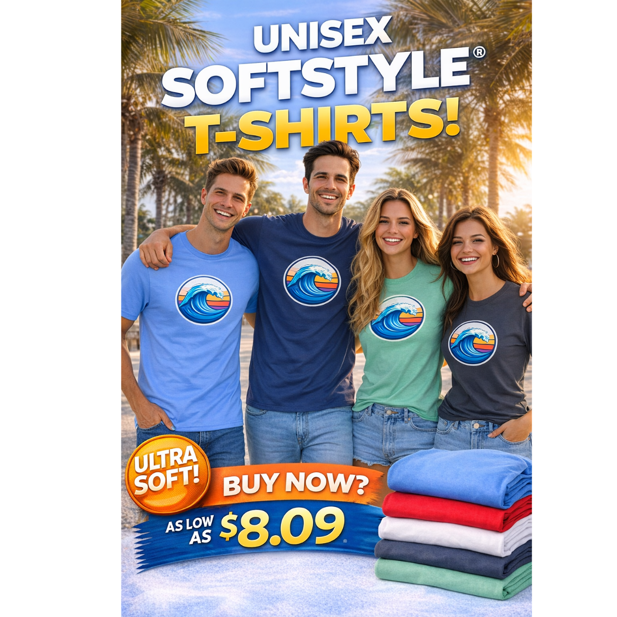 Gildan Unisex Softstyle® T-Shirt - 64000. As low as $8.09 ea.