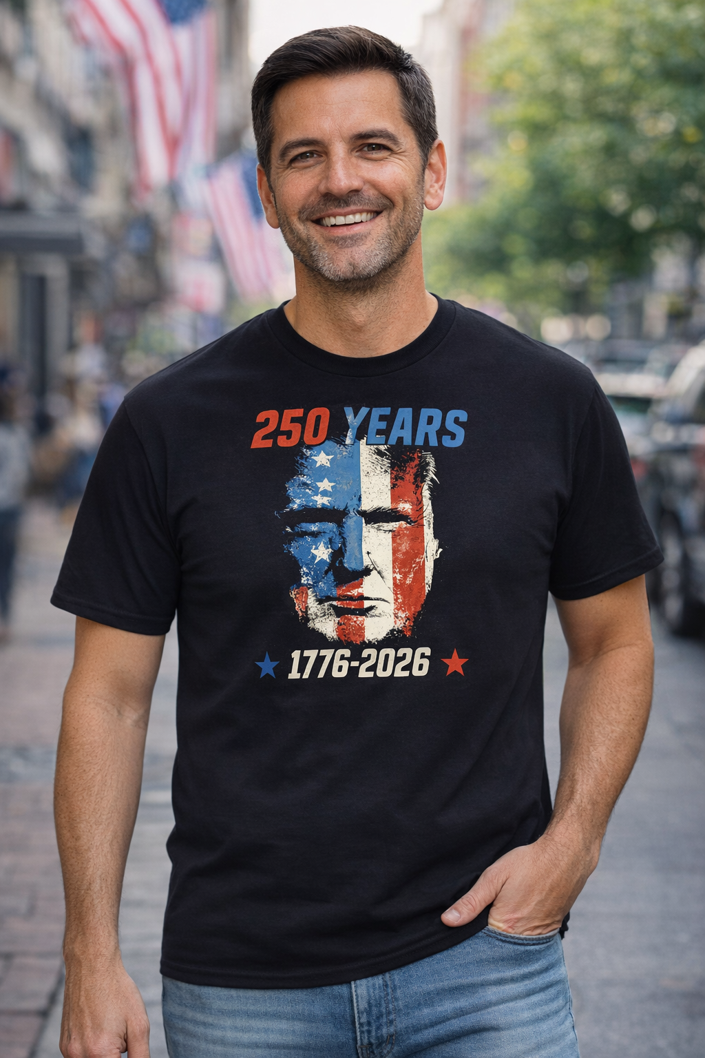 USA 250 Years America T-Shirt | Patriotic 1776-2026 USA Anniversary Shirt
