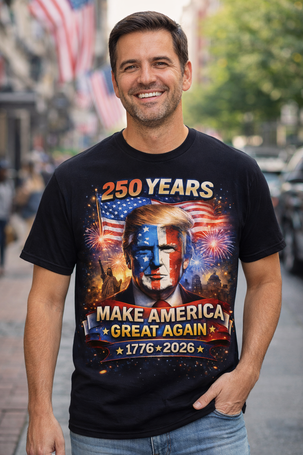 USA 250 Years Patriotic Shirt – 1776–2026 America Anniversary T-Shirt | Make America Great