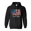 USA 250 Hoodie – 1776-2026 America Anniversary Patriotic Hoodie | Vintage American Flag Hoodie