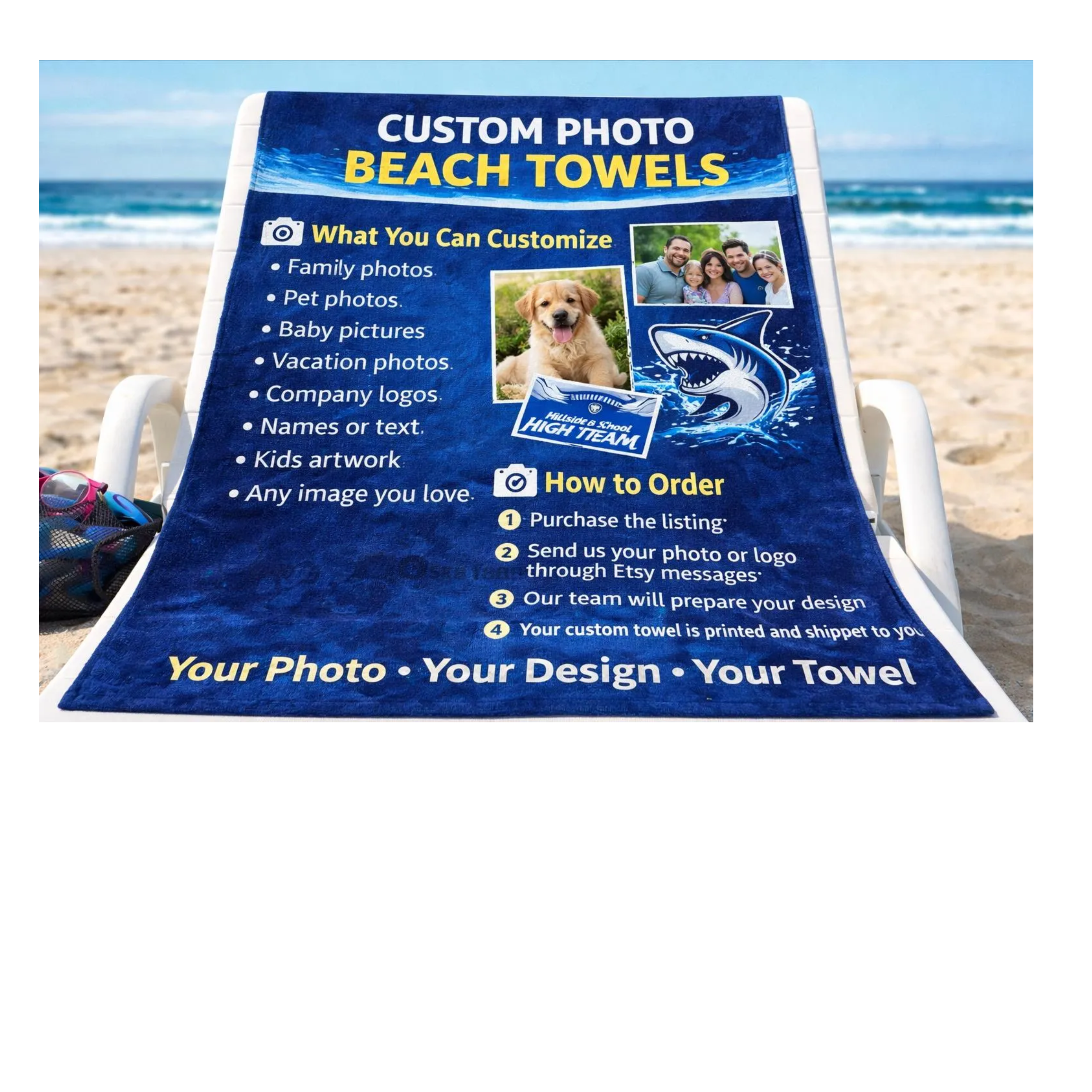 Personalized 30x60 Beach Towel