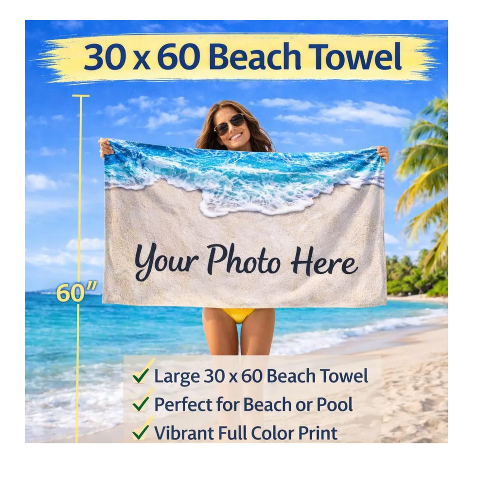 Personalized 30x60 Beach Towel