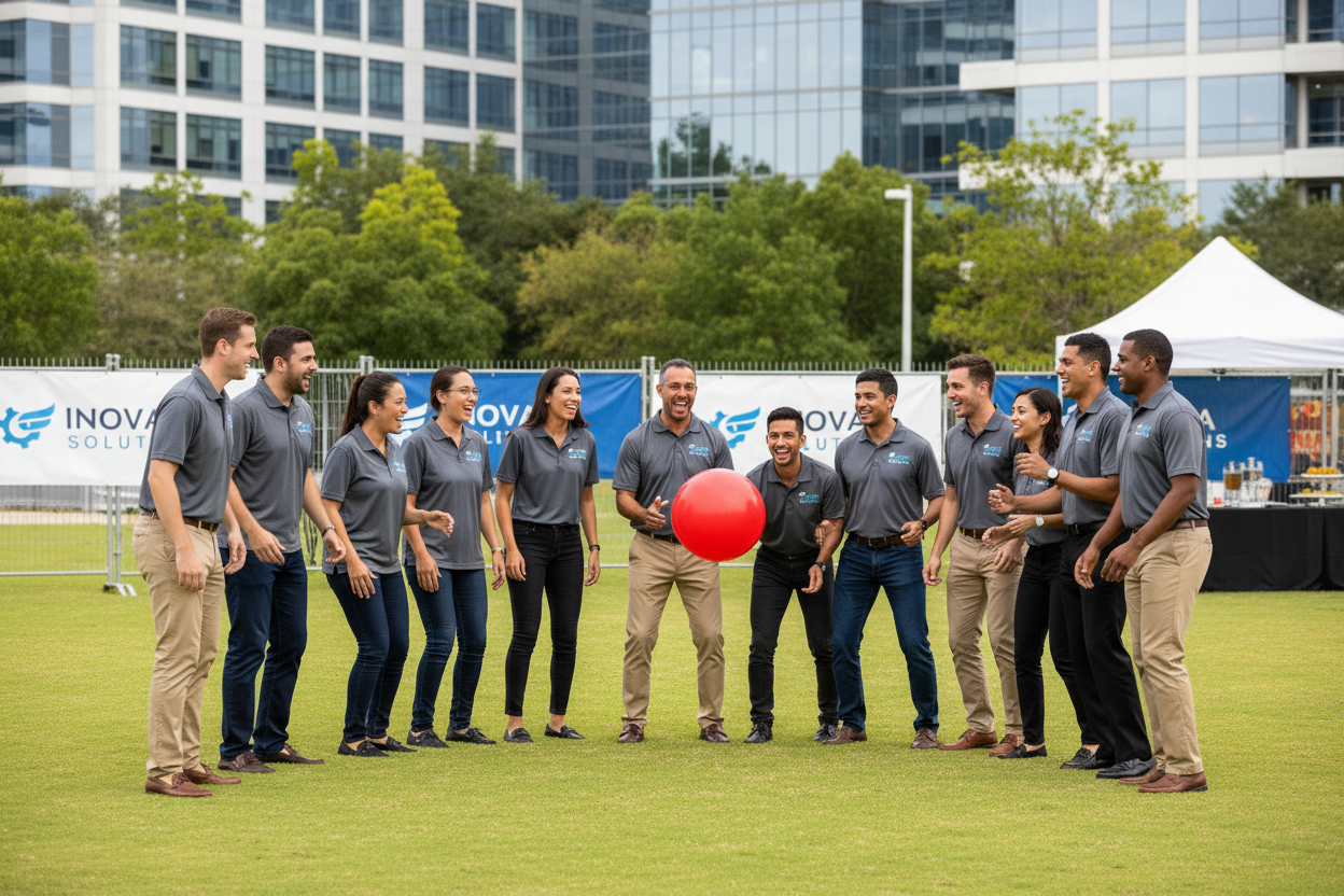 Corporate Team in Sport-Tek Polos