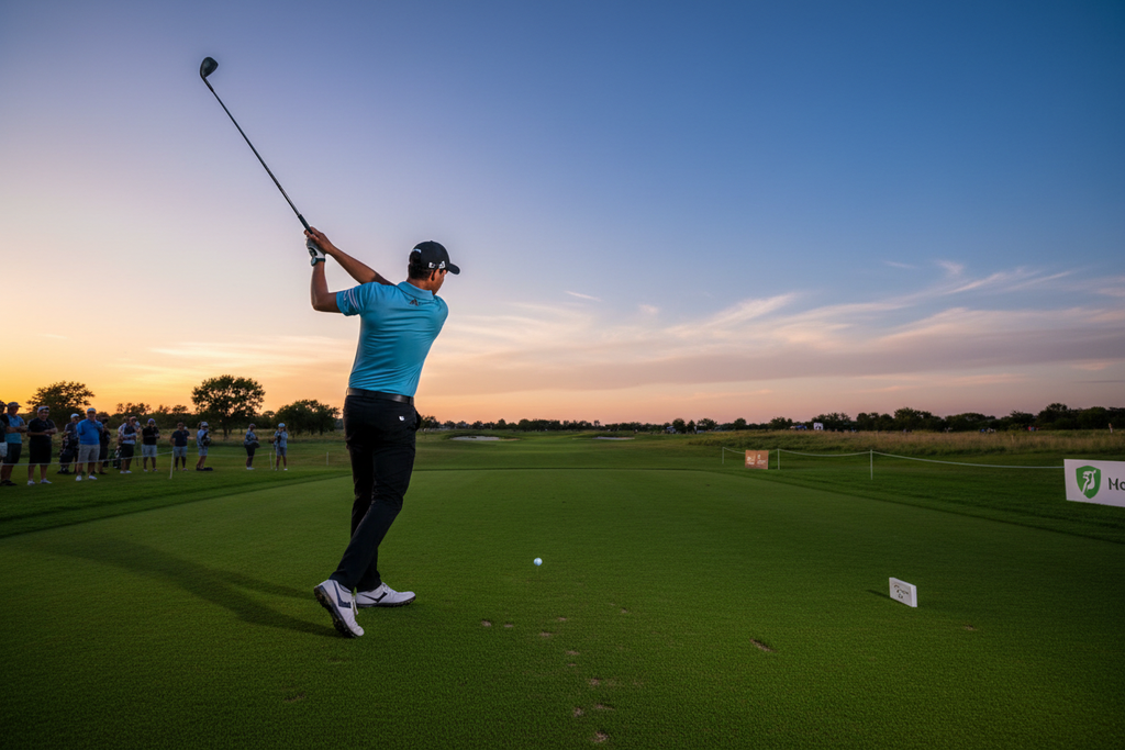 Golfer in Adidas Performance Polo