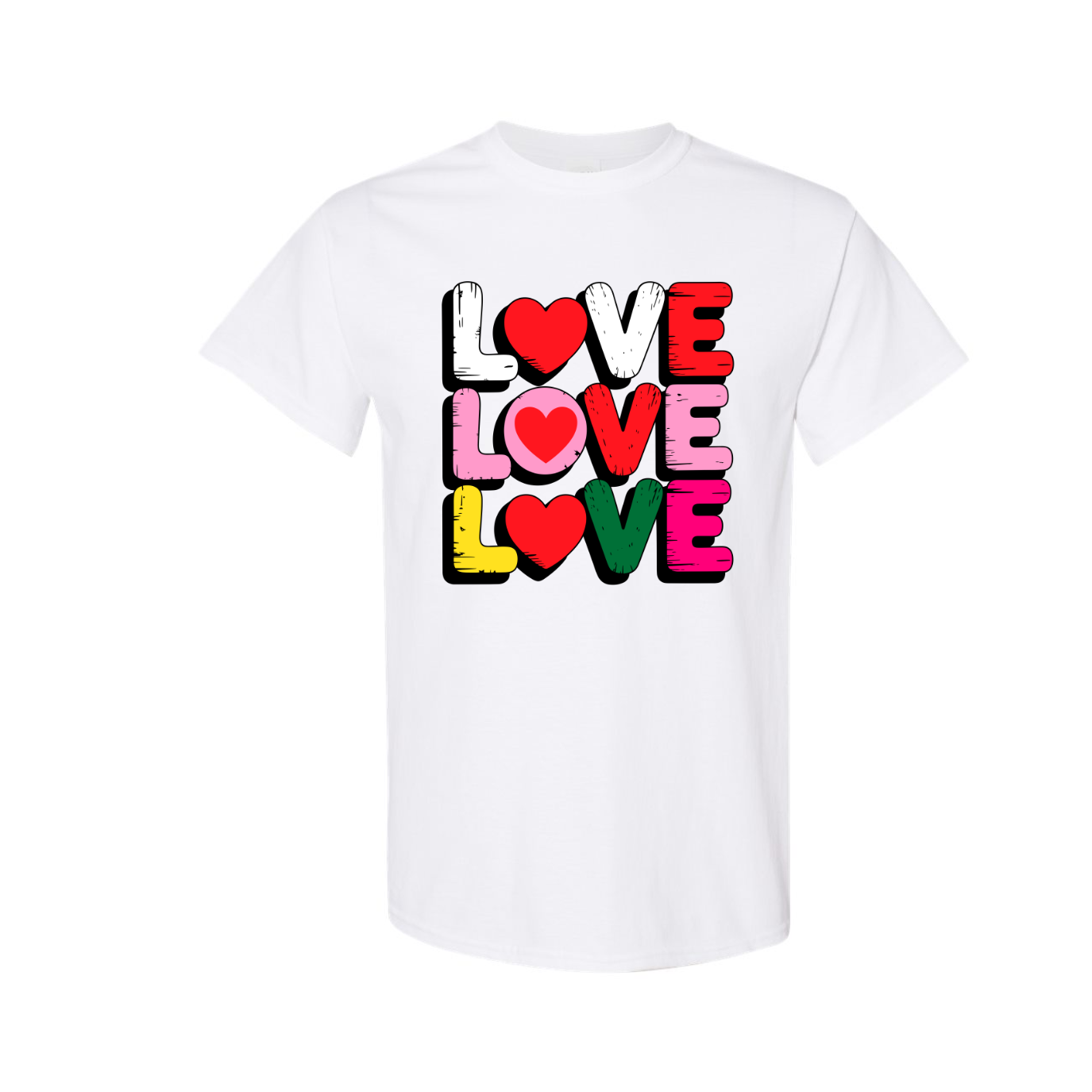 Happy Valentine's Day Shirt. Love, Love, Love