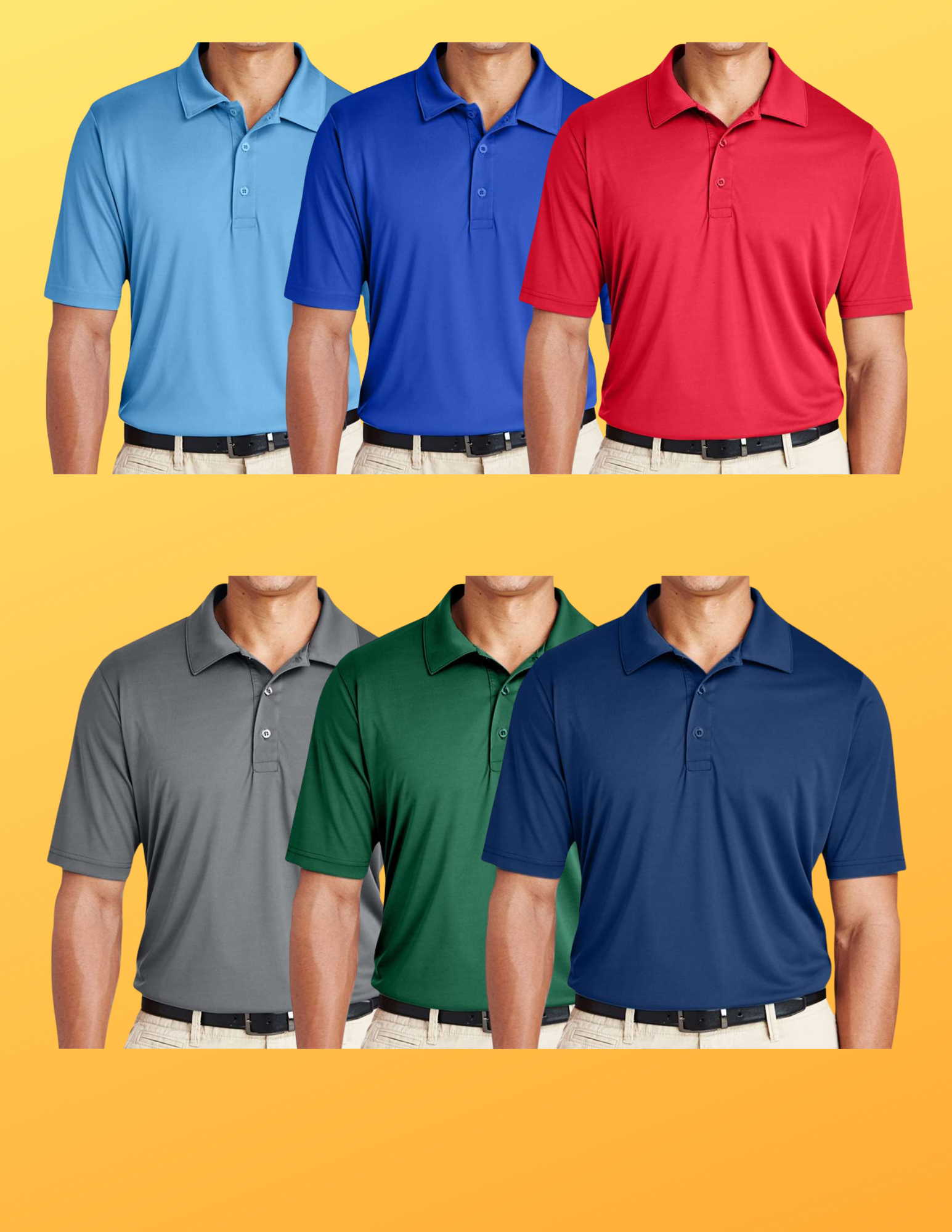 Custom Embroidered Polo Shirts - Team 365 Men's Zone Performance Polo - Prices Per Piece - 12 pc min